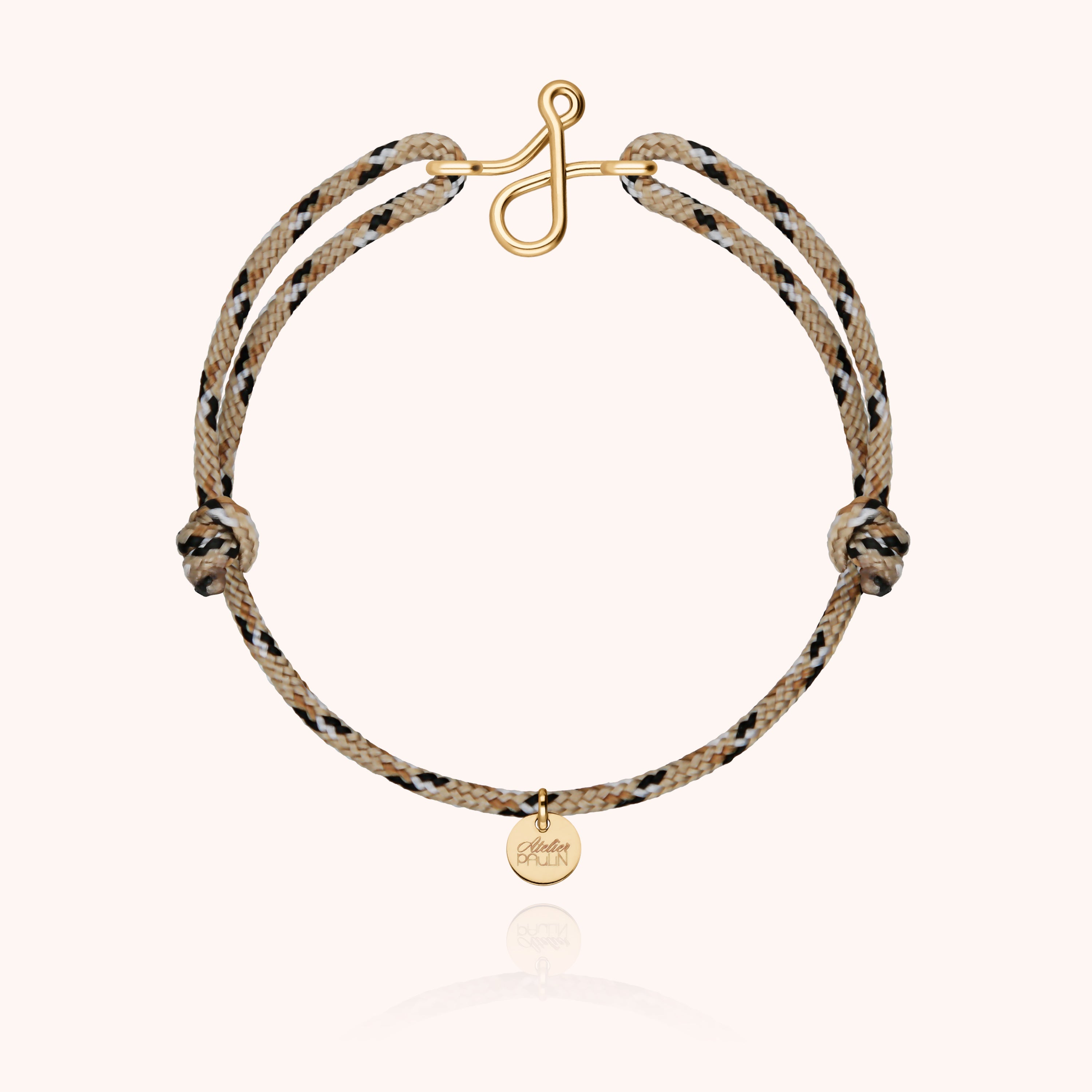 Initial Knot Cord Bracelet - 14k yellow gold-filled