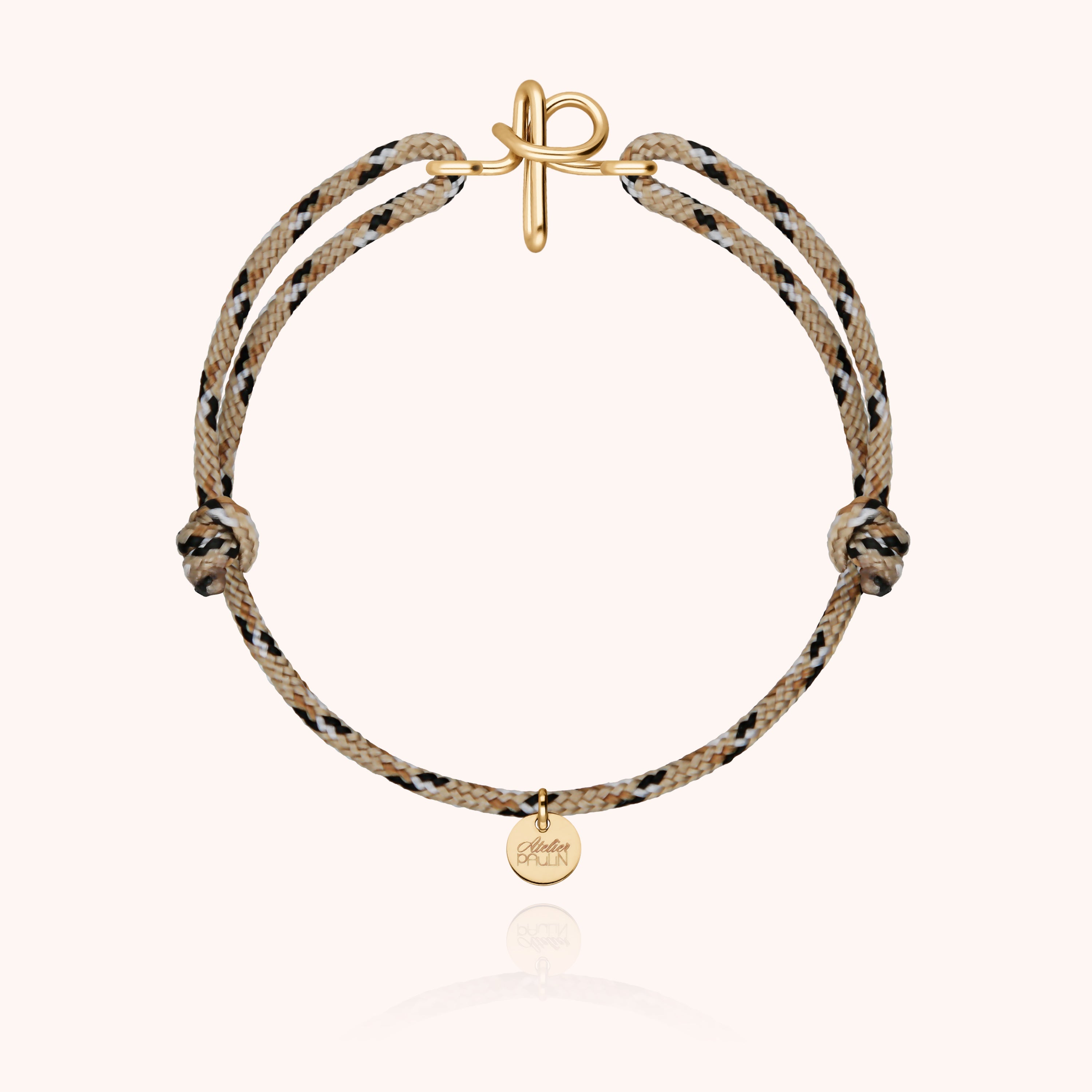 Initial Knot Cord Bracelet - 14k yellow gold-filled