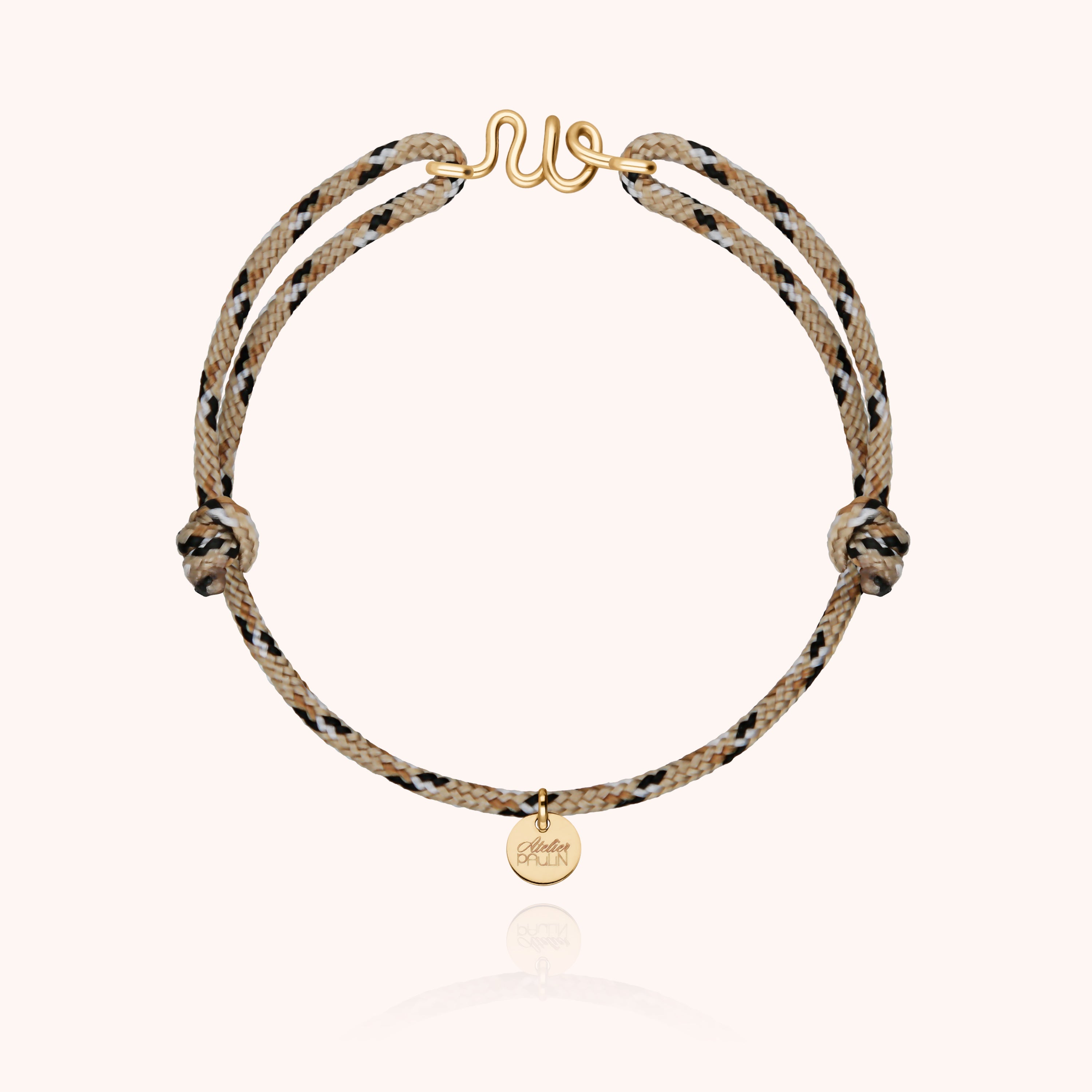 Initial Knot Cord Bracelet - 14k yellow gold-filled