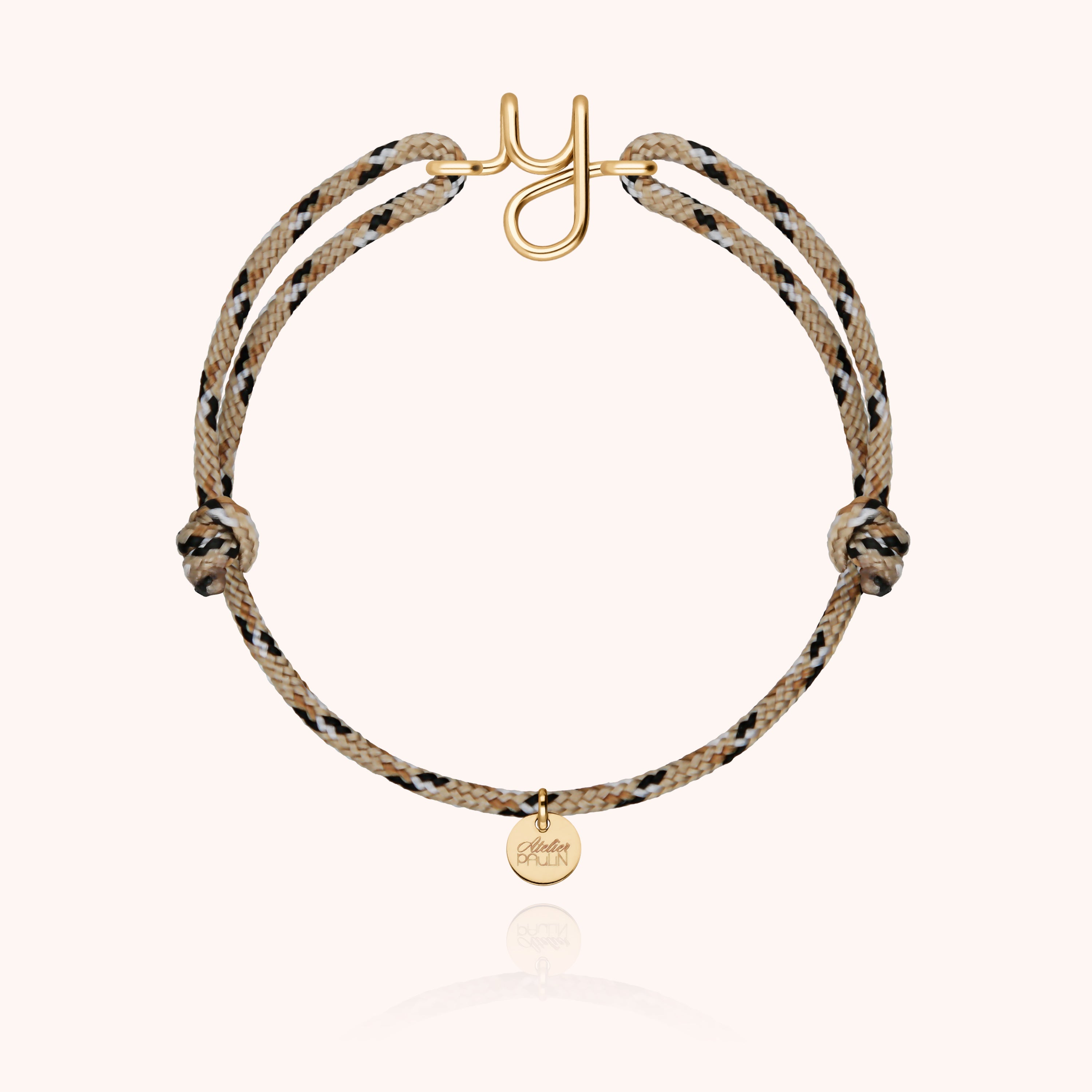 Initial Knot Cord Bracelet - 14k yellow gold-filled