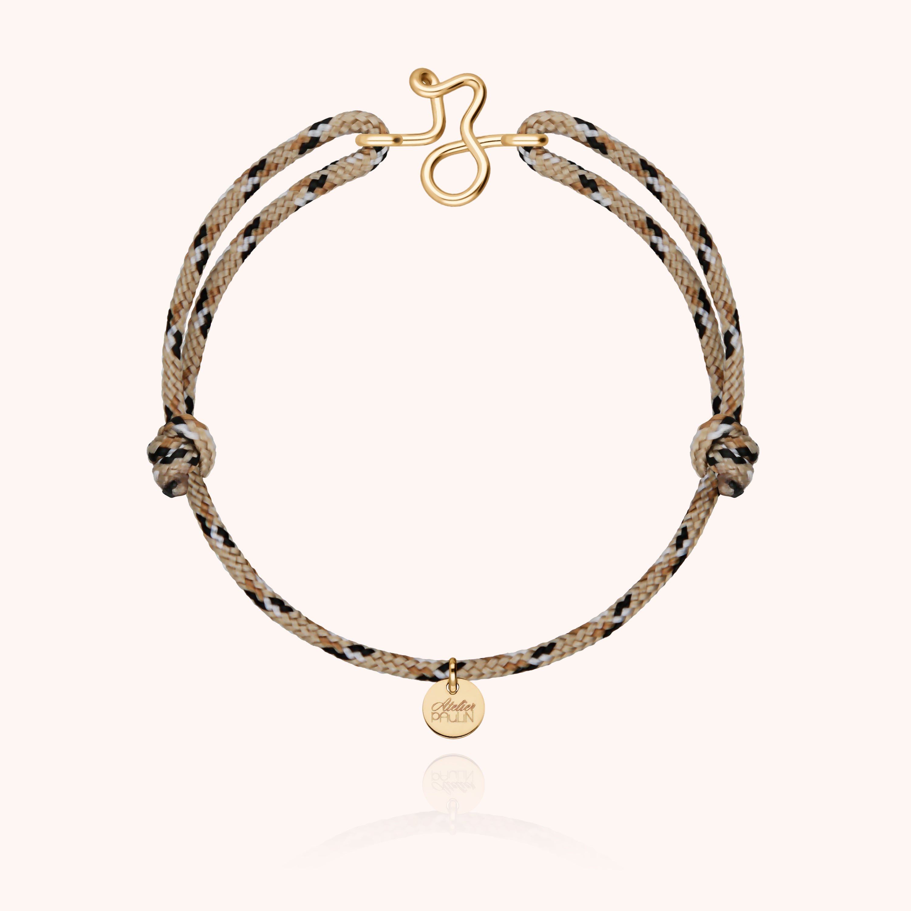 Initial Knot Cord Bracelet - 14k yellow gold-filled