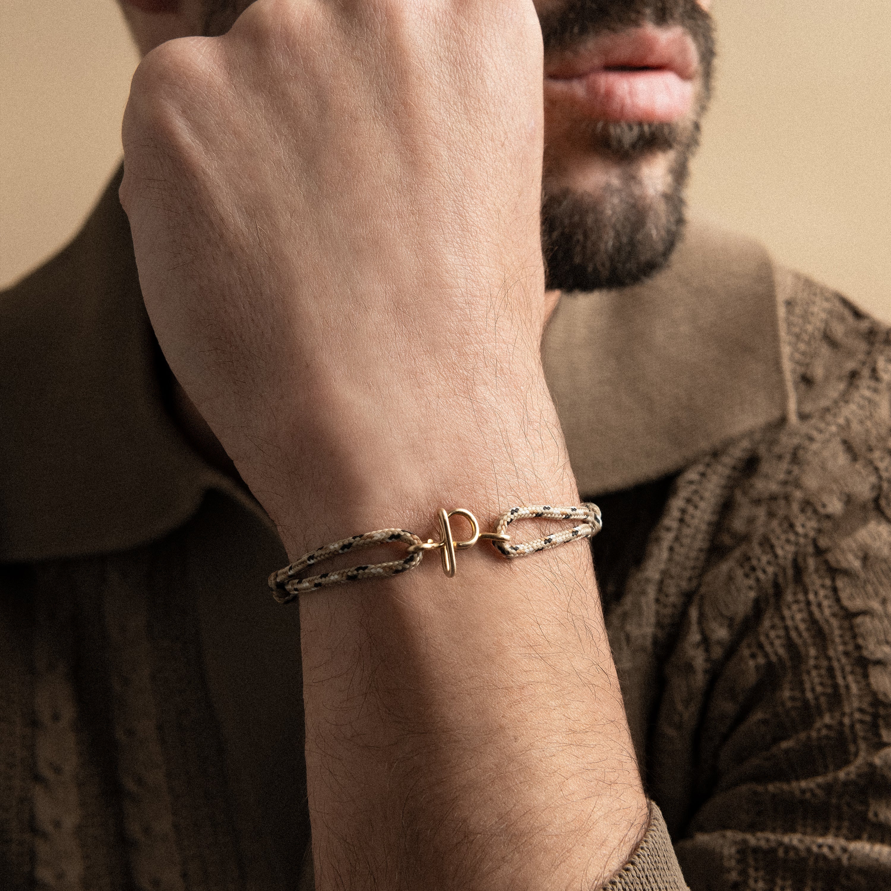 Initial Knot Cord Bracelet - 14k yellow gold-filled