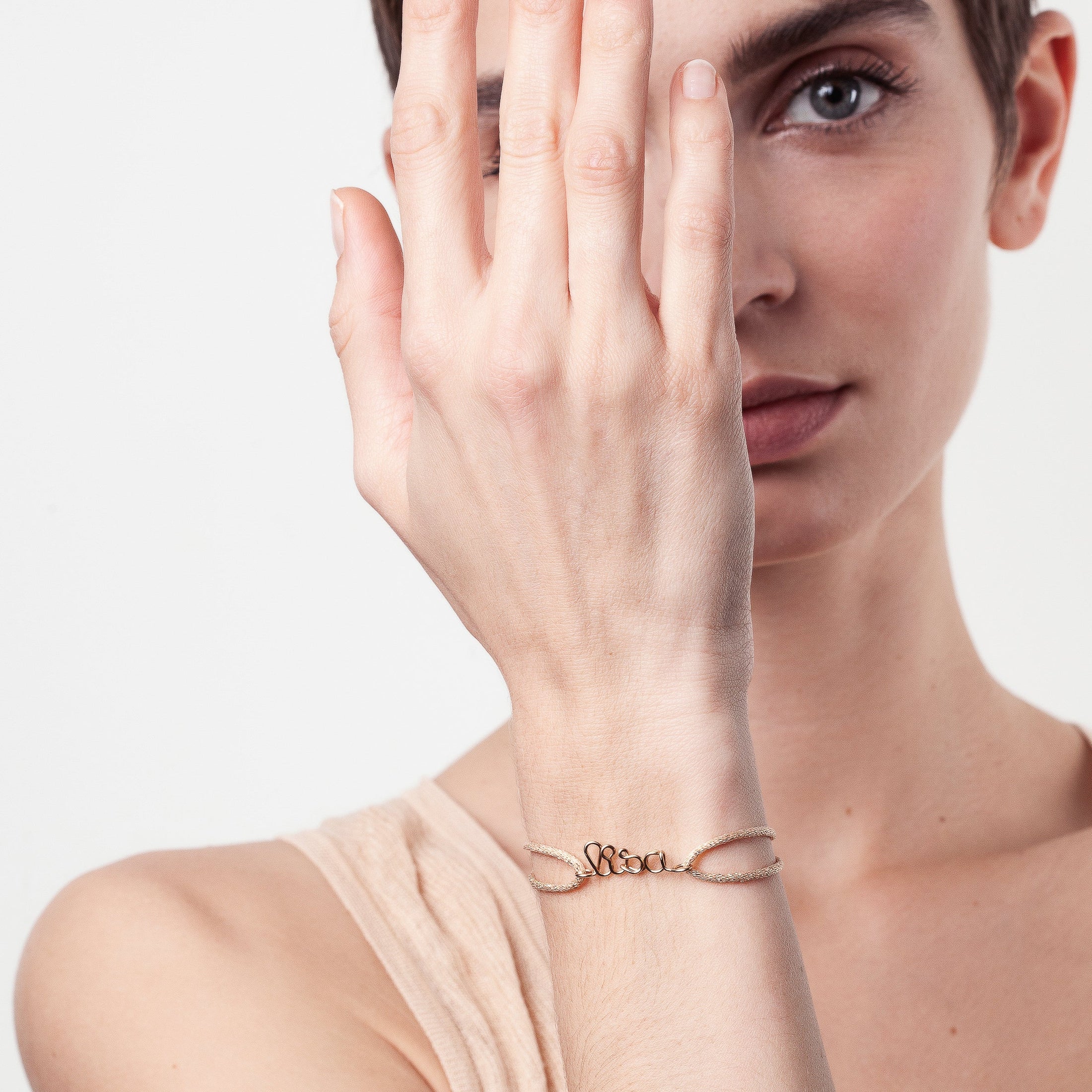 Original Lurex Personalised Cord Bracelet - 14k yellow gold-filled