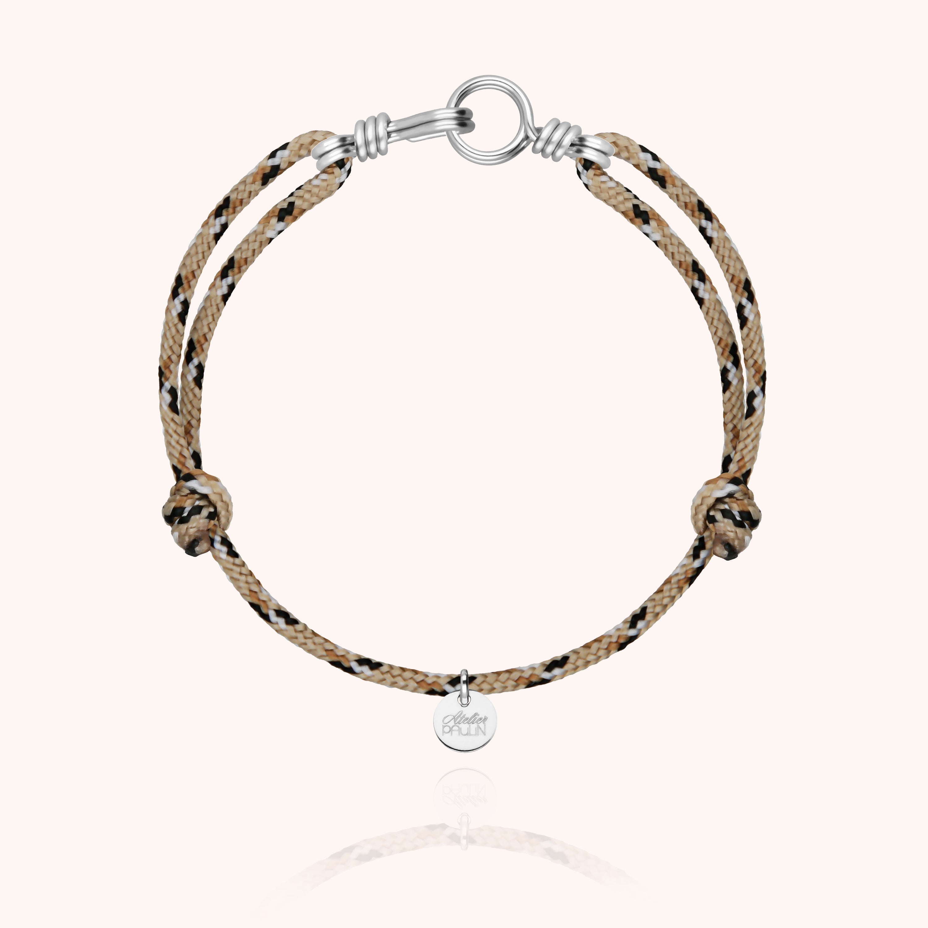 Bracelet Cordon Knot Attache moi — détail du fil métallique, silver 925