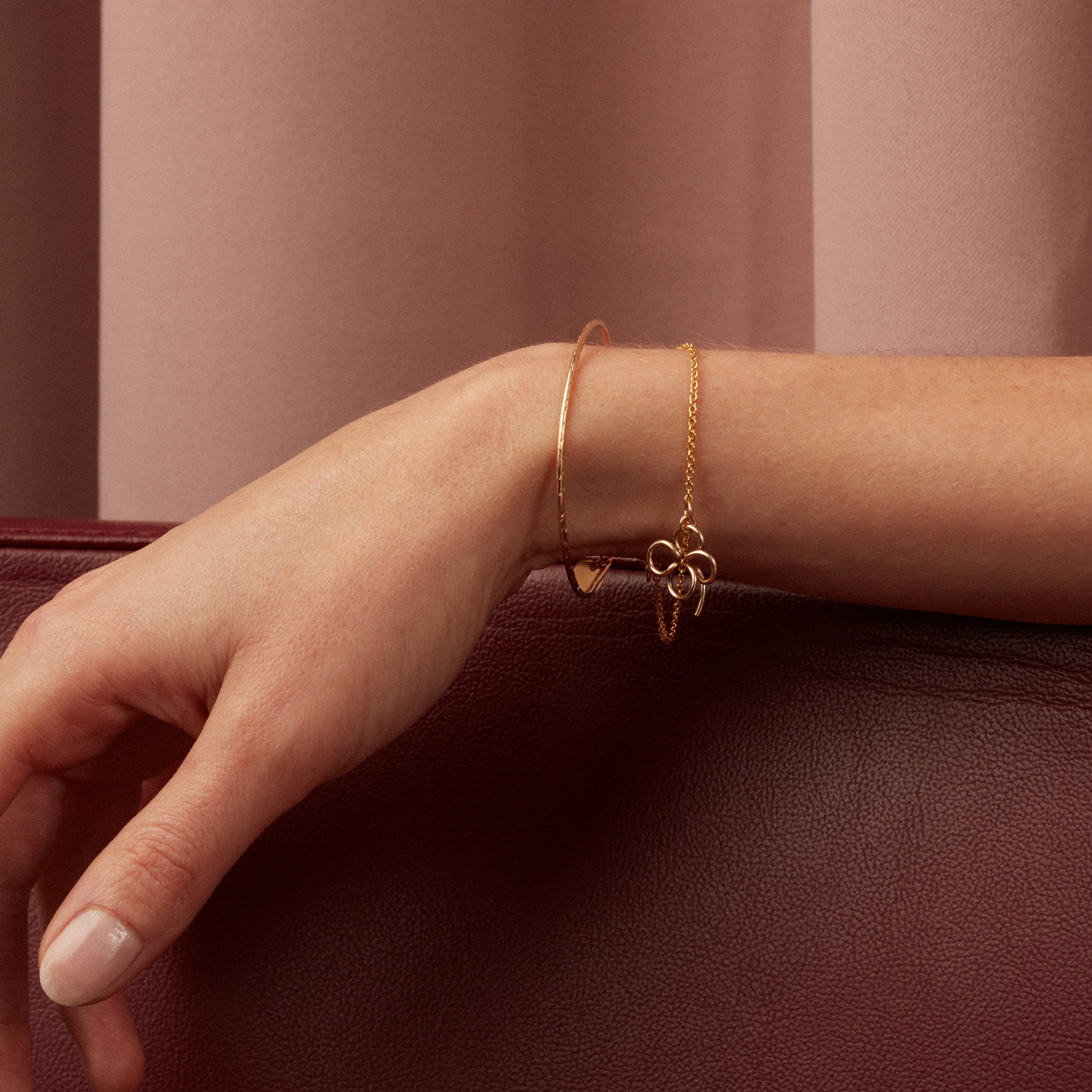 Lucky One Clover Charm Bracelet - 14k yellow gold-filled