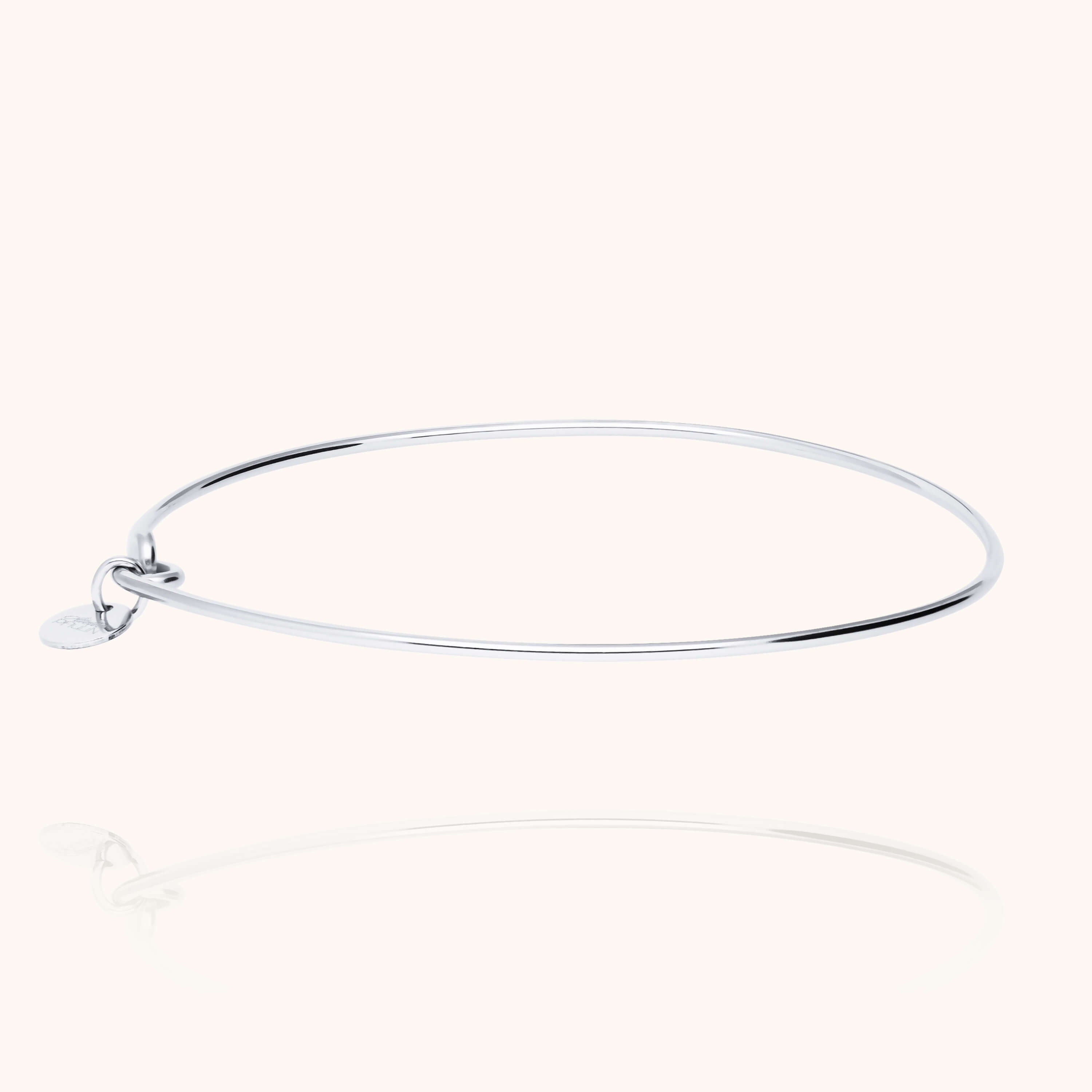 O Pure bracelet wire 925 sterling silver worn on wrist handcrafted Atelier Paulin Australia