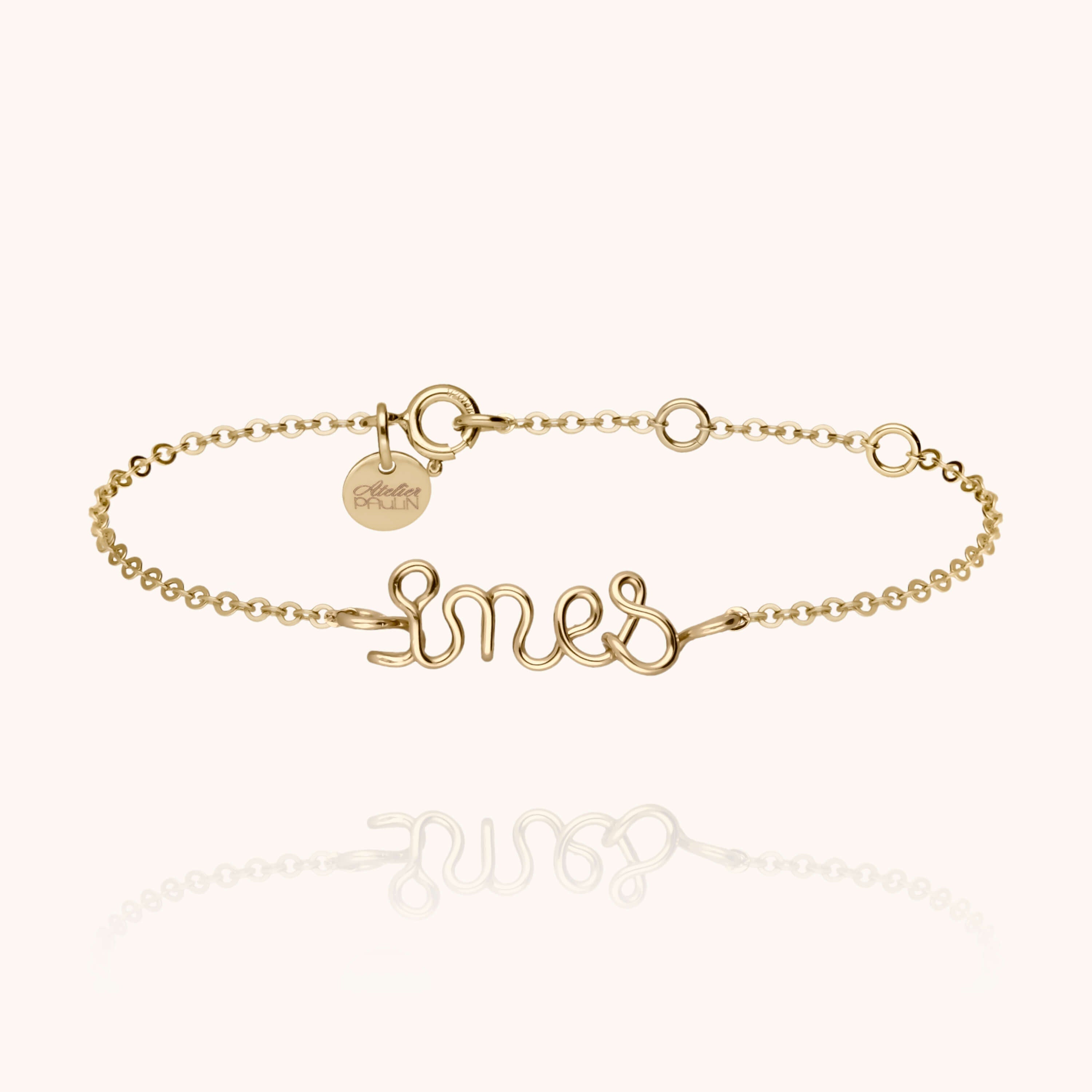 Bracelet Richelieu Personnalisé en 14K yellow gold-filled — bijou fait main Atelier Paulin