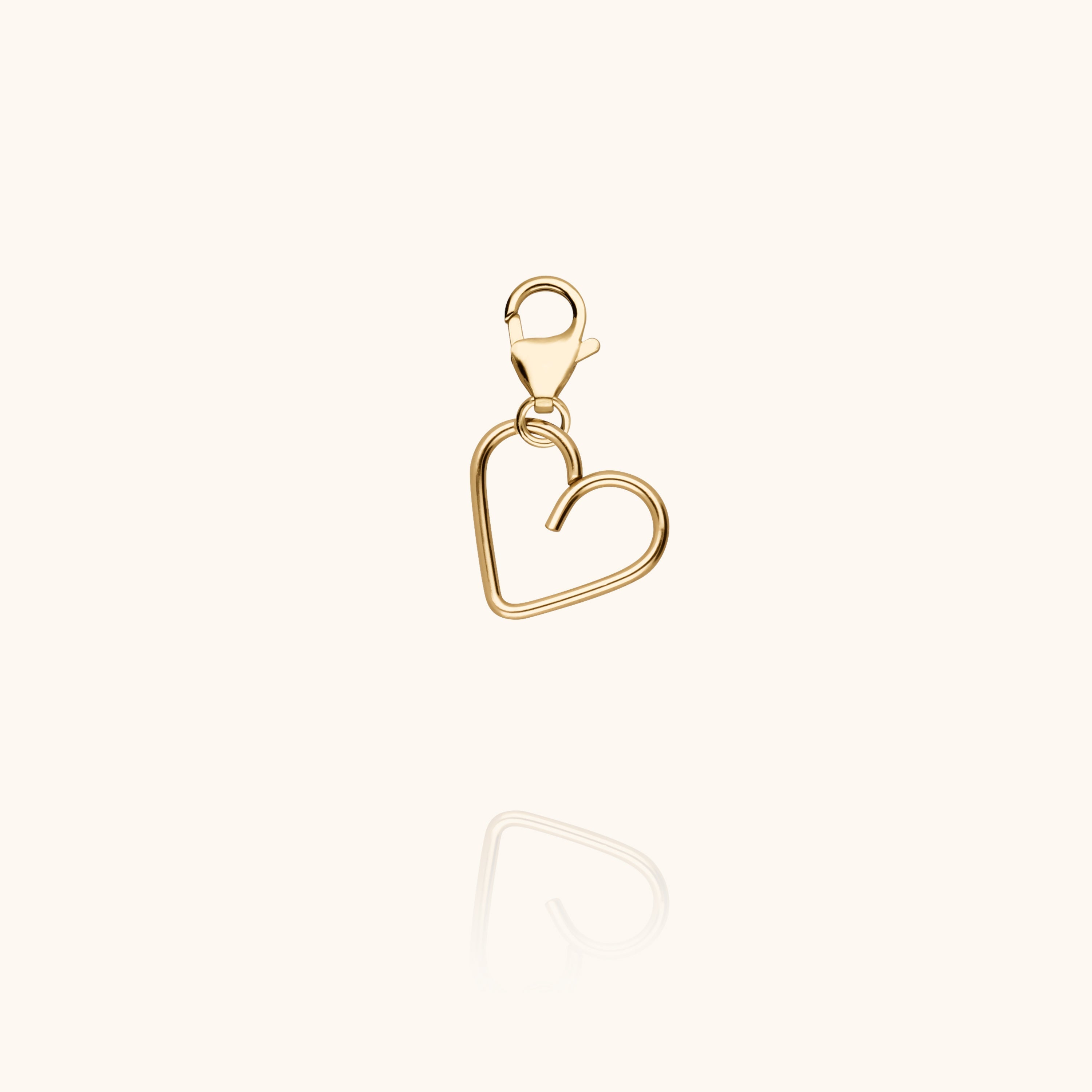 Lucky Charm mini heart to hang on bracelets and chain 14k yellow gold-filled handcrafted Atelier Paulin Australia