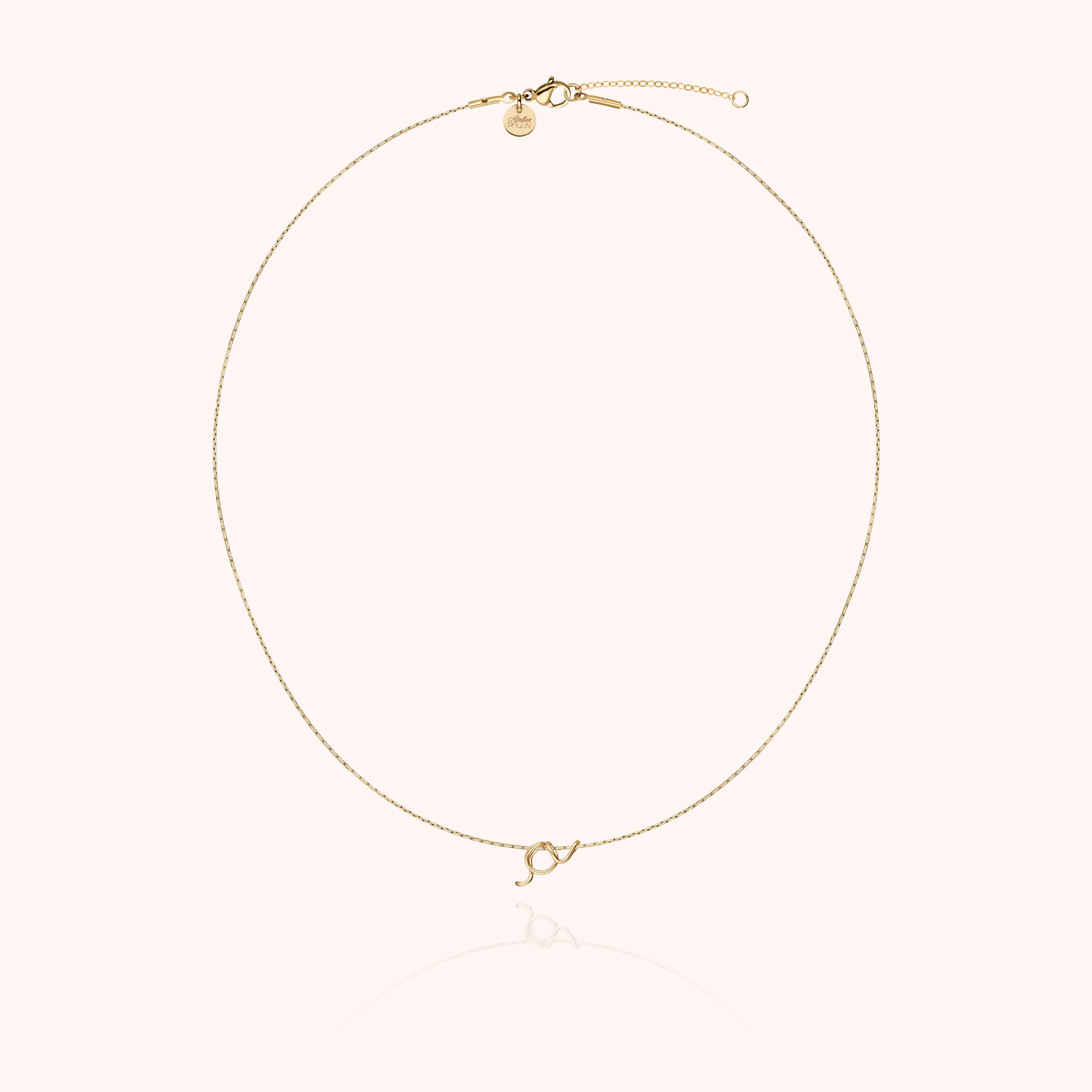 Initial Chain Necklace - 14K yellow gold-filled