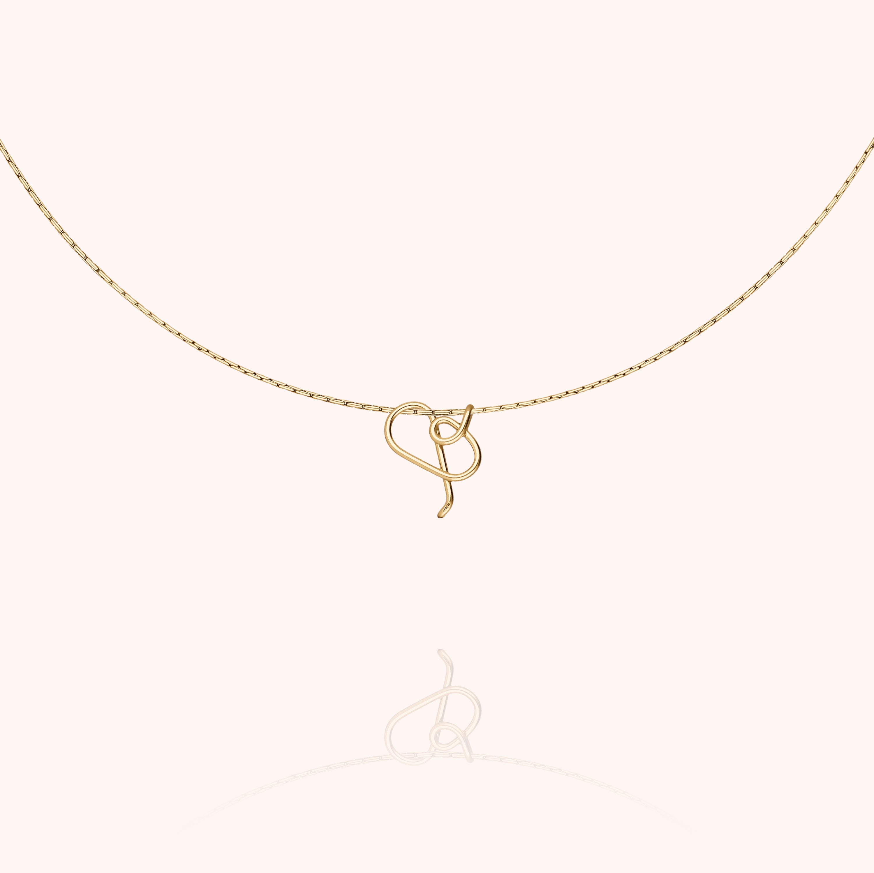 personalised initial chain necklace letter b 14k gold filled handmade Atelier Paulin Australia