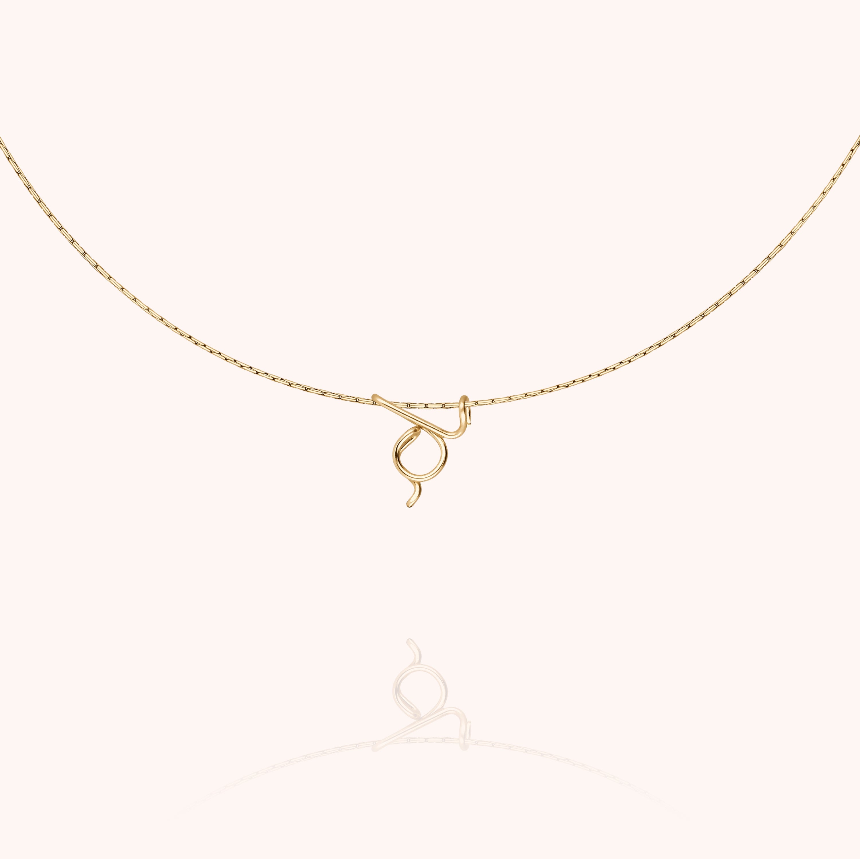 personalised initial chain necklace letter d 14k gold filled handmade Atelier Paulin Australia
