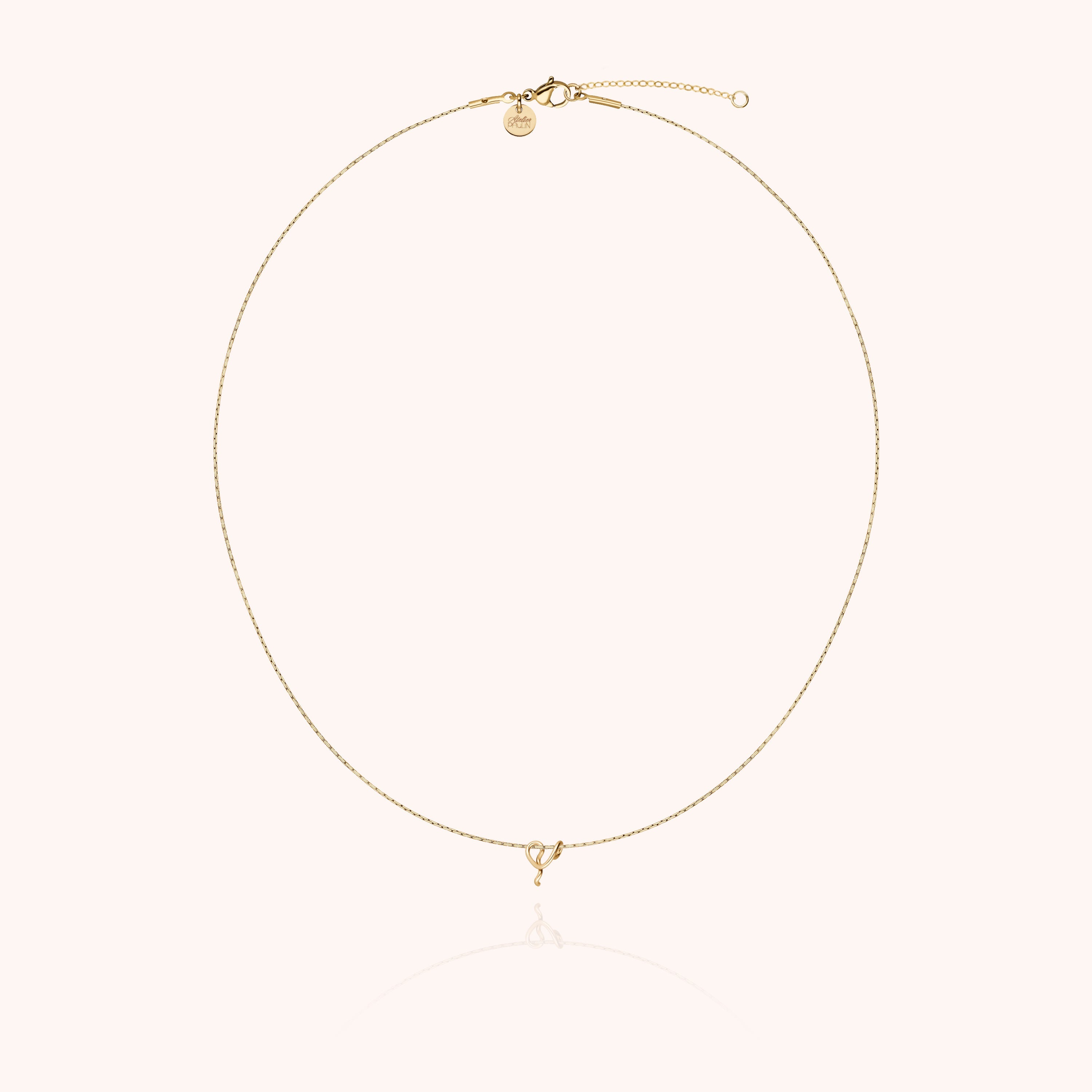 Initial Chain Necklace - 14K yellow gold-filled
