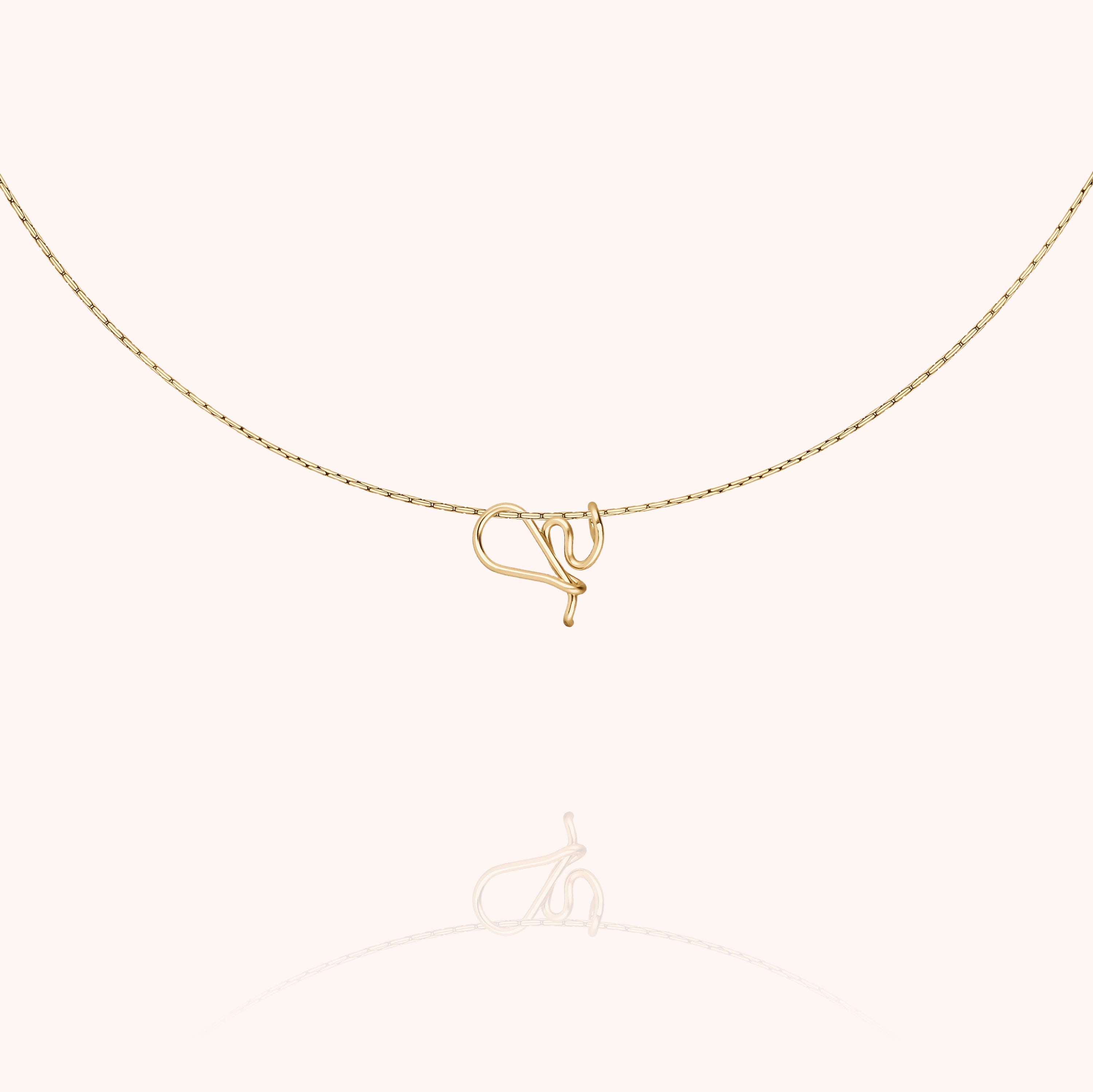 personalised initial chain necklace letter k 14k gold filled handmade Atelier Paulin Australia
