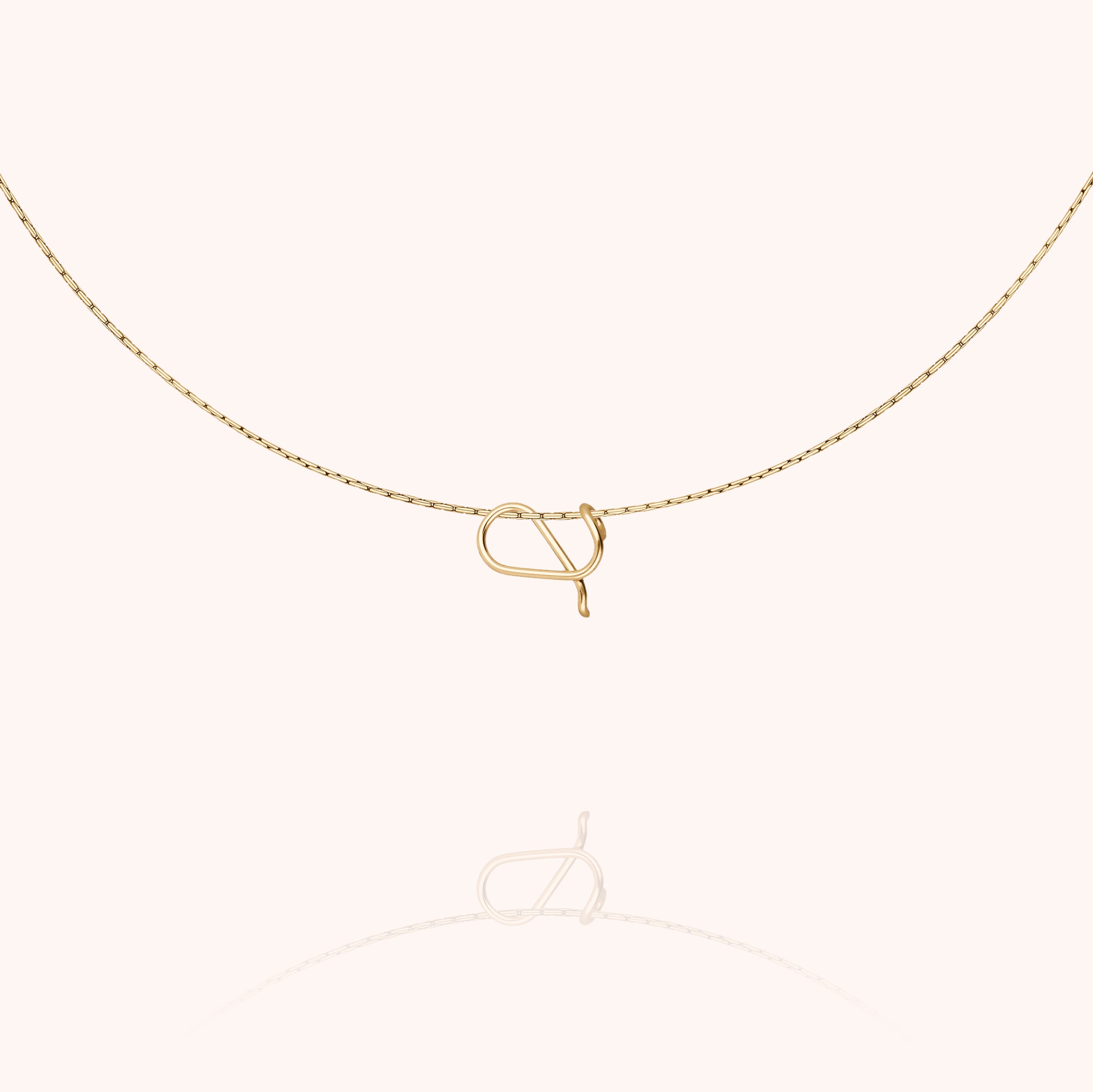 personalised initial chain necklace letter l 14k gold filled handmade Atelier Paulin Australia