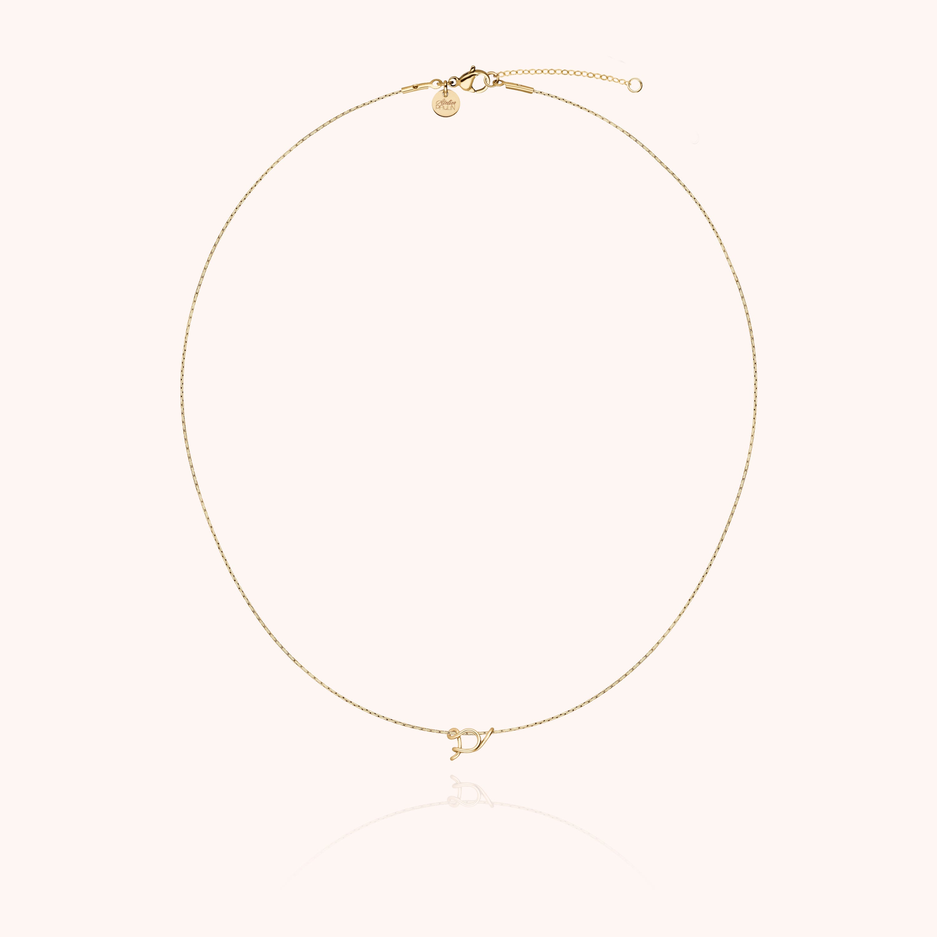 Initial Chain Necklace - 14K yellow gold-filled