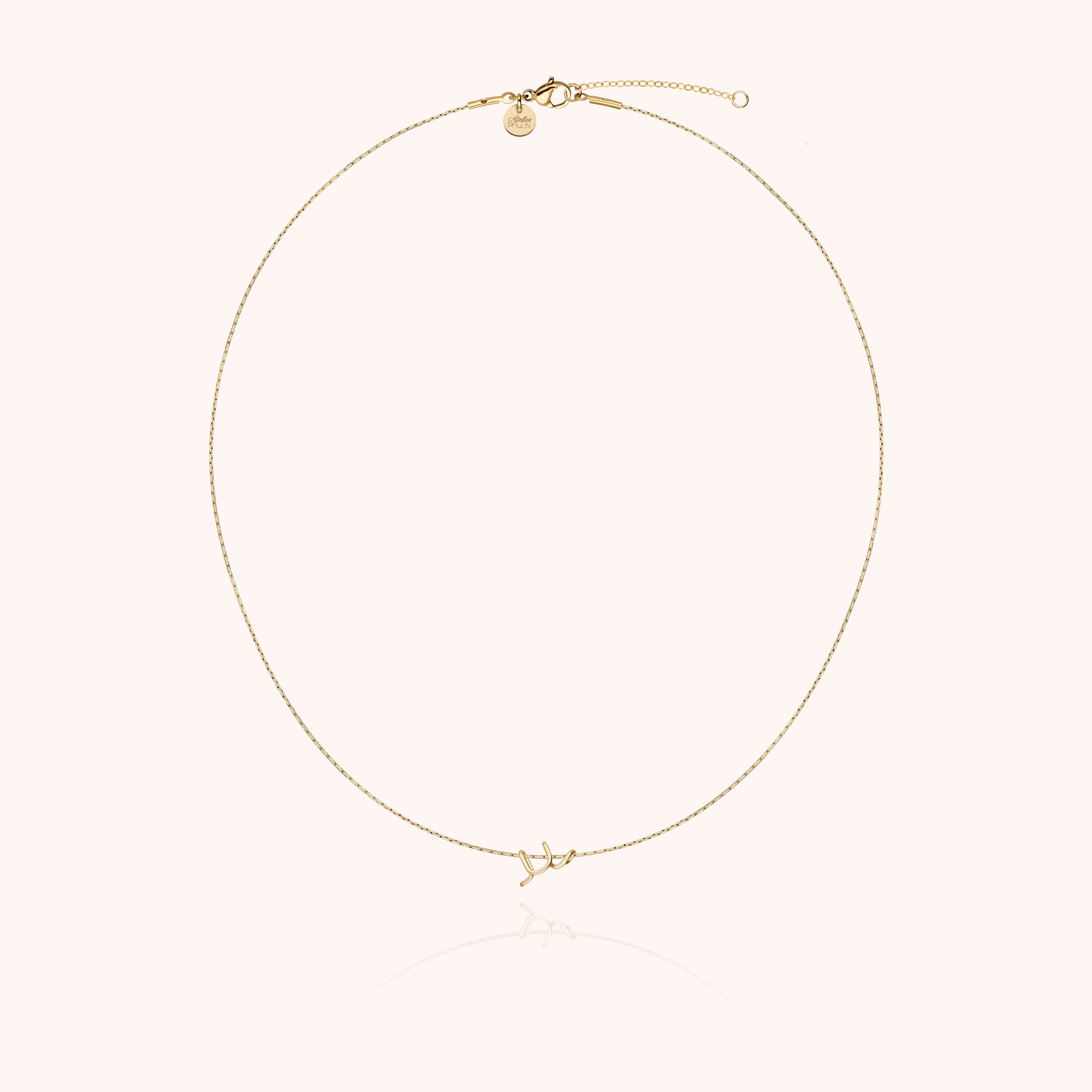 Initial Chain Necklace - 14K yellow gold-filled