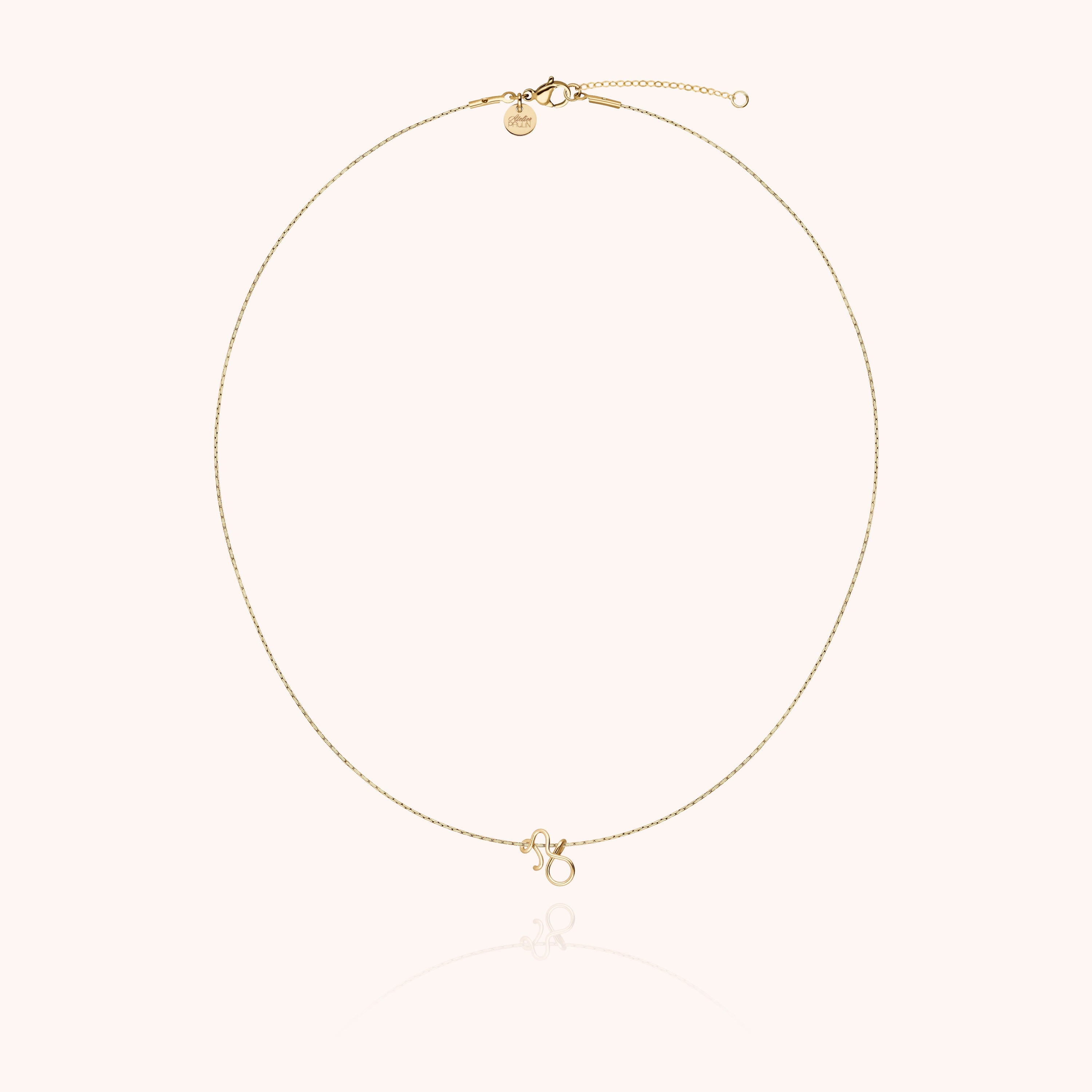 personalised initial chain necklace letter a 14k gold filled handmade Atelier Paulin Australia