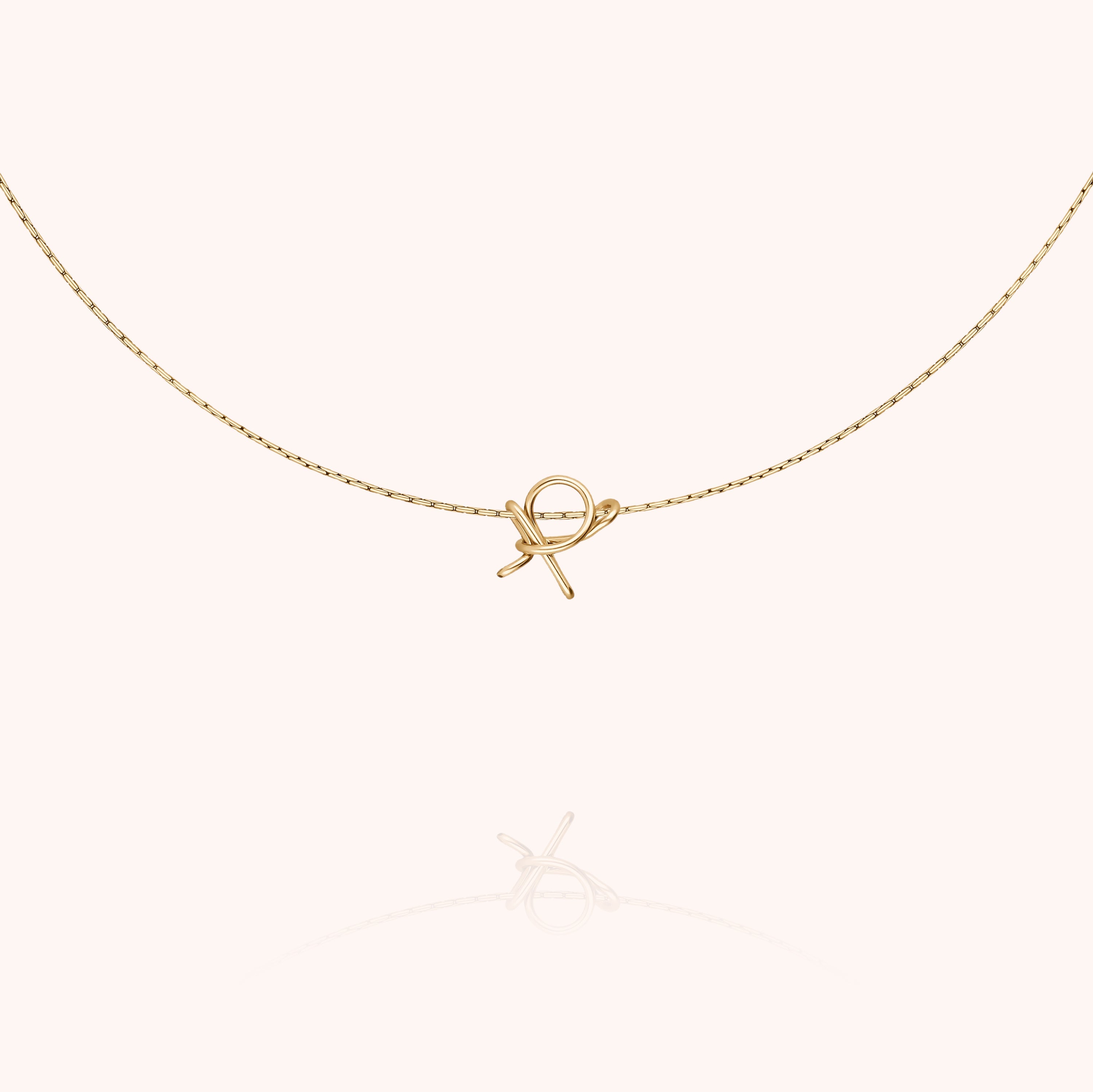 personalised initial chain necklace letter p 14k gold filled handmade Atelier Paulin Australia