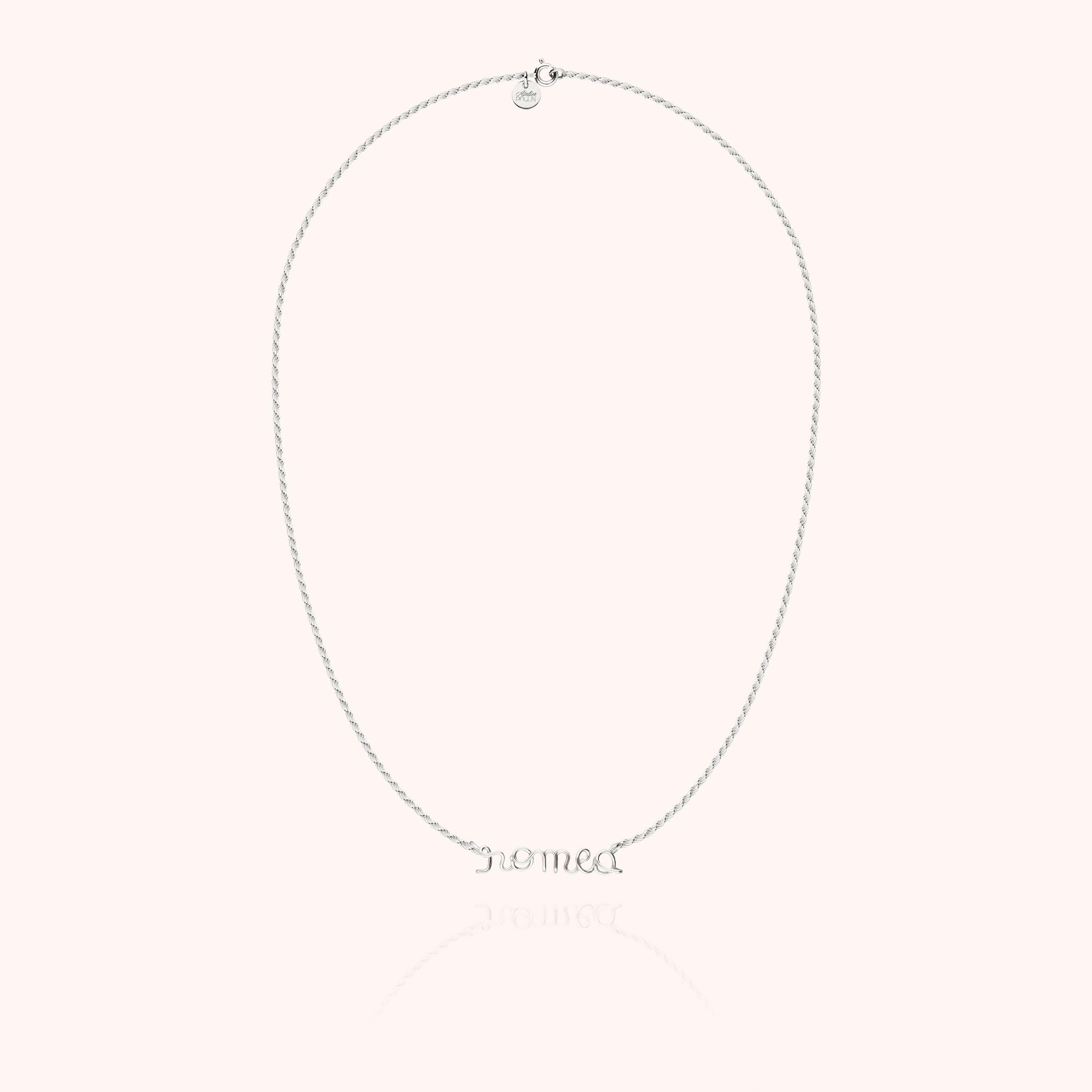 Richelieu Rope Chain Personalised Necklace - Silver