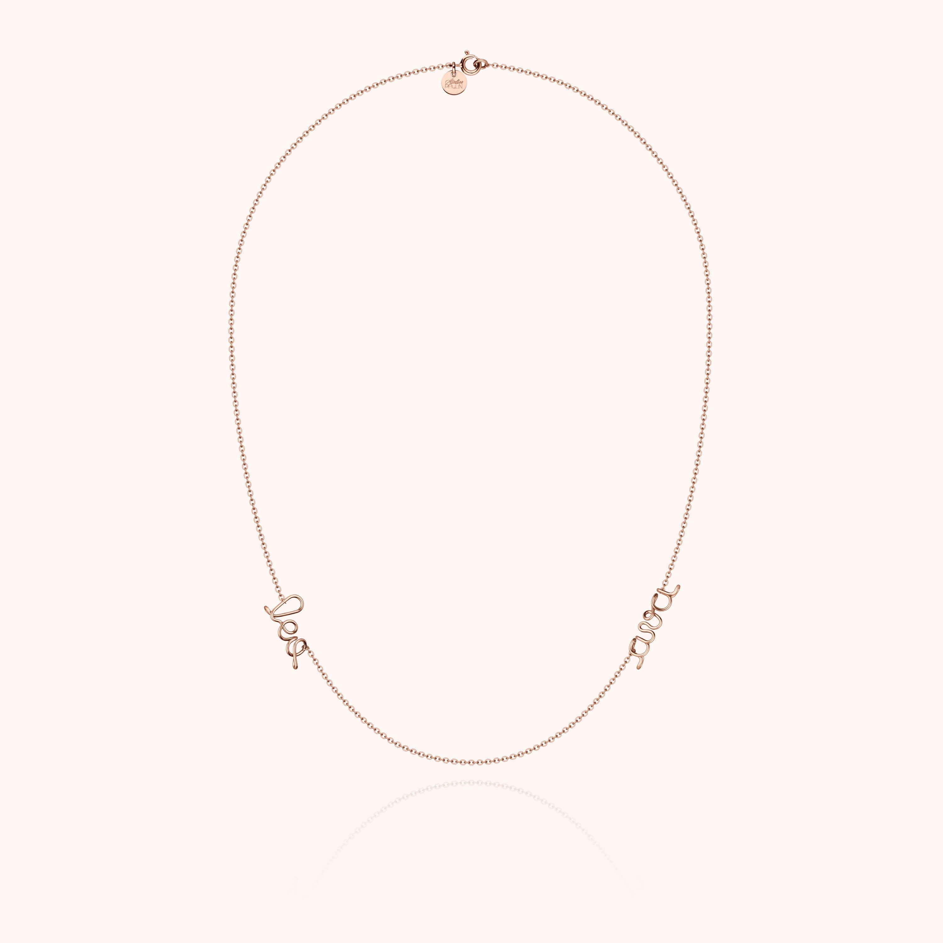 Richelieu Duo Personalised Necklace - 14K rose gold-filled