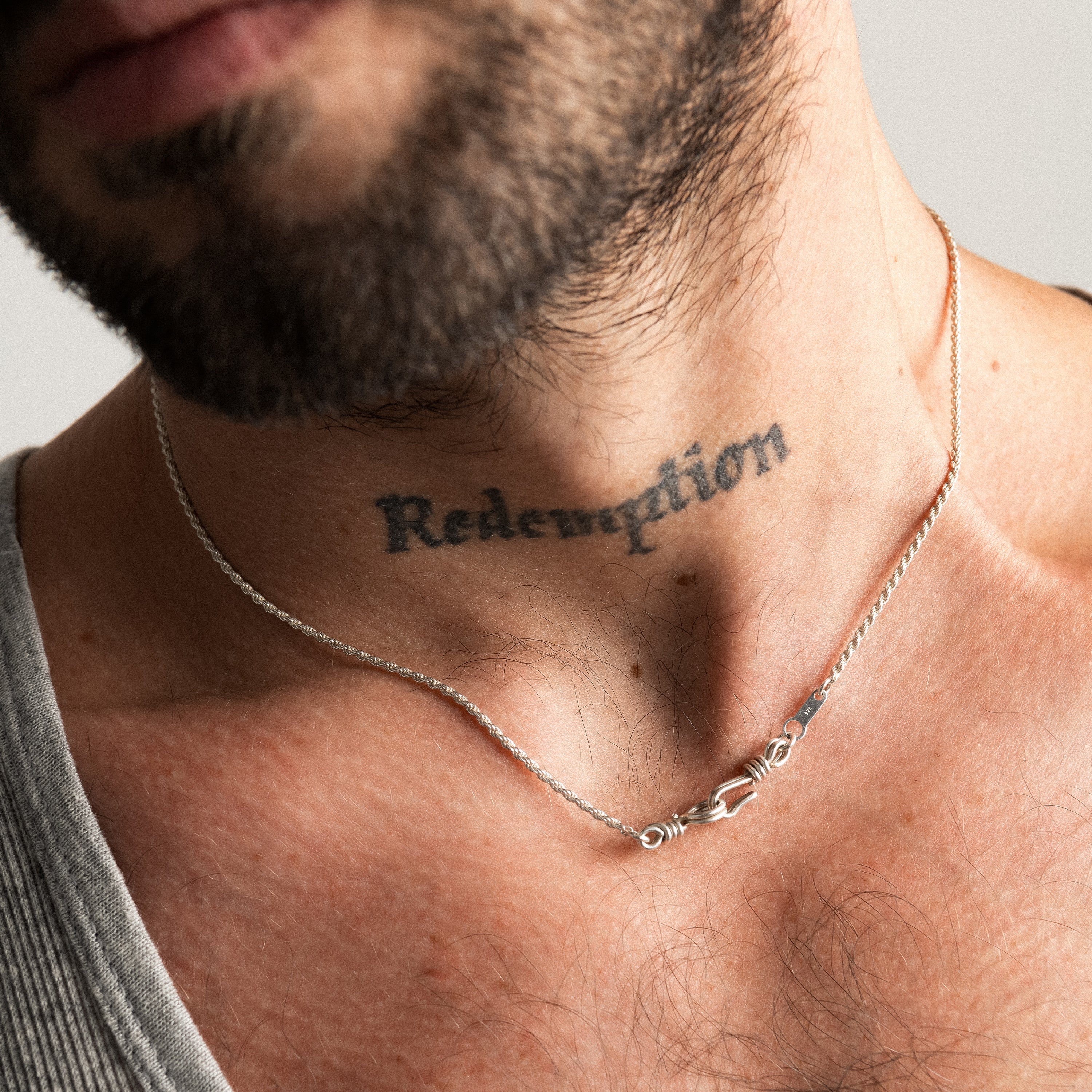 Attache Moi Rope Chain Necklace - silver