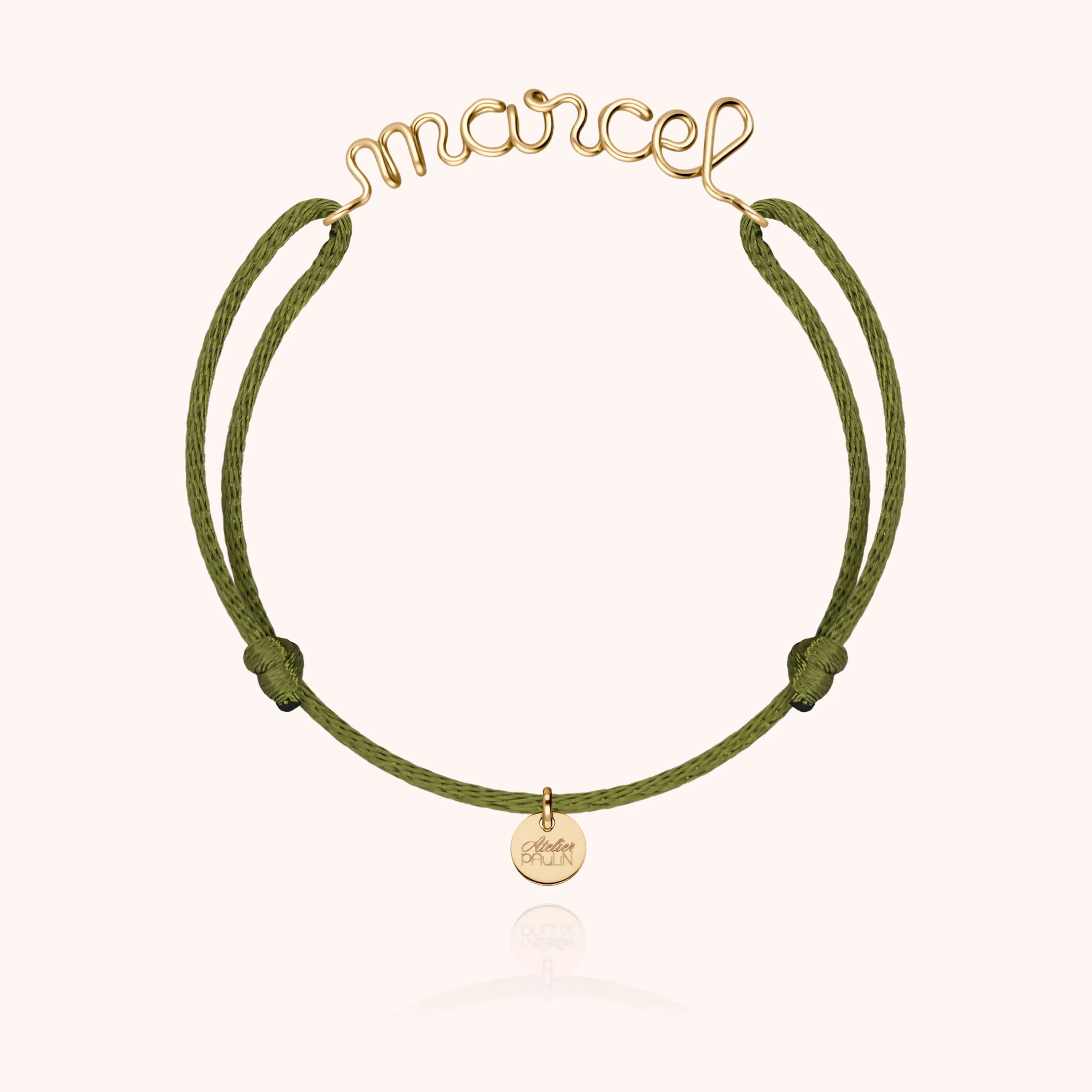 cord bracelet personalised name atelier paulin --colour_khaki