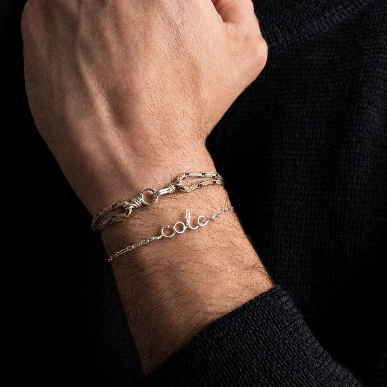 Richelieu Paperclip Chain Personalised Bracelet - Silver