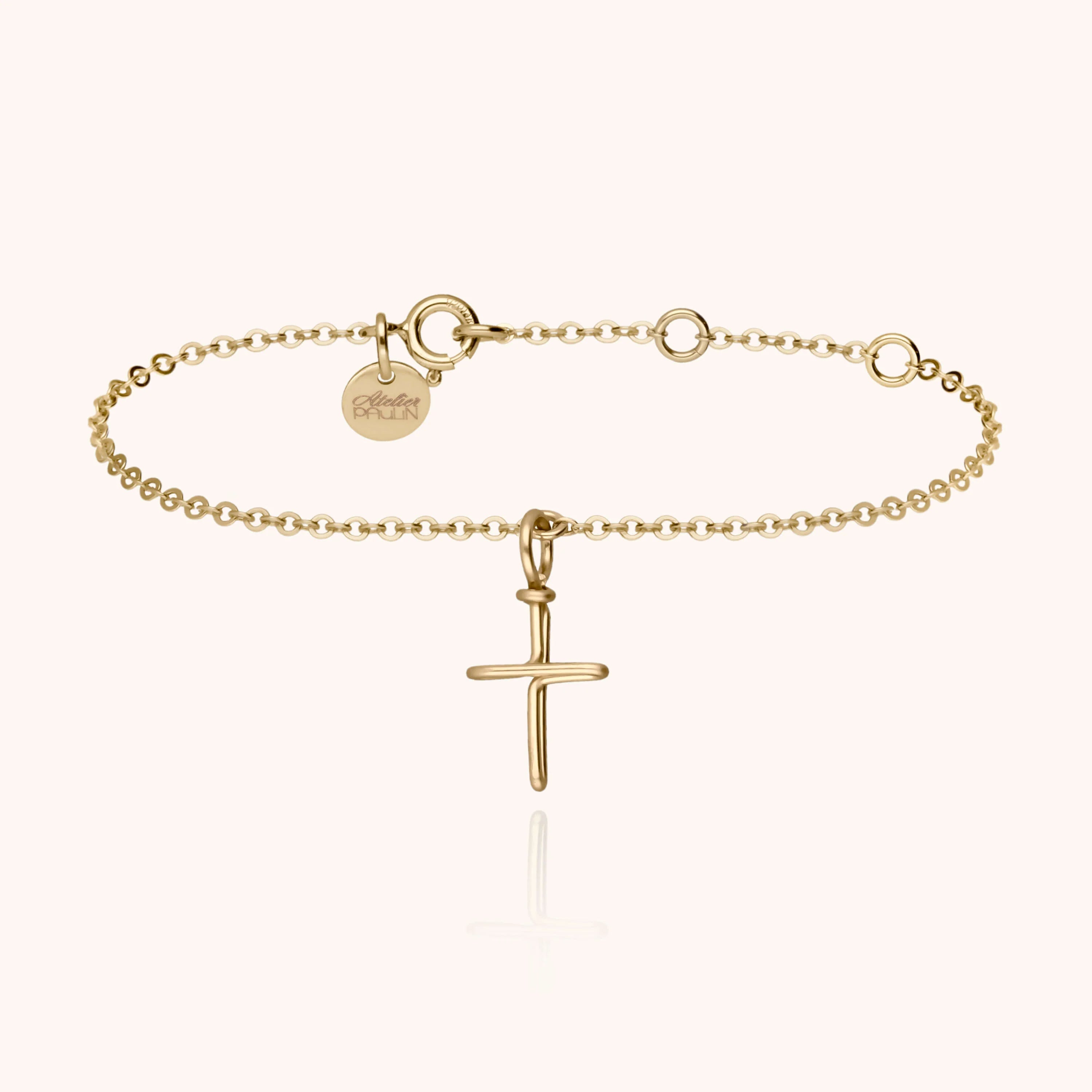 Symbolic Cross Bracelet - 14k yellow gold-filled