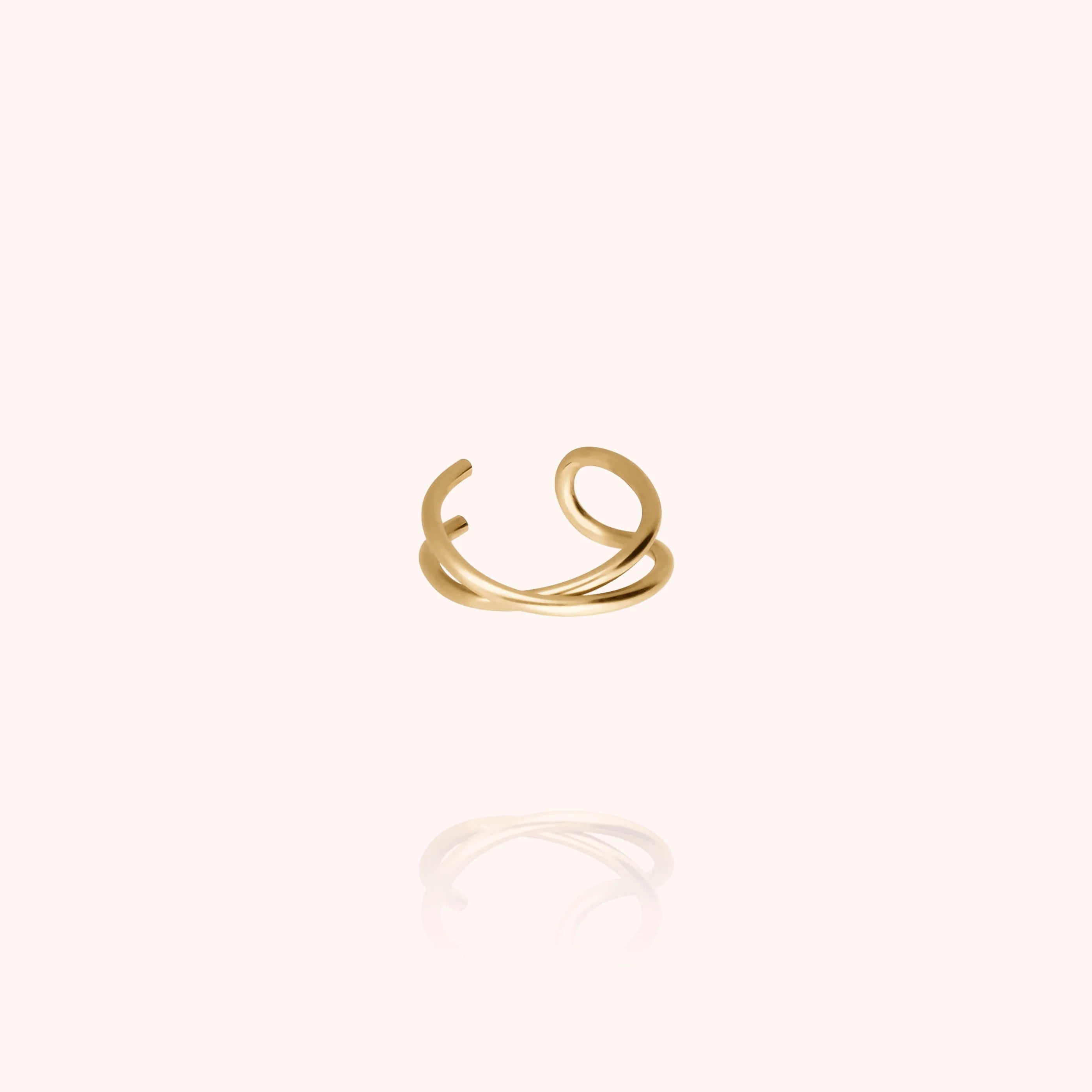 Outline ear cuff letter l 14k gold filled handmade Atelier Paulin Australia