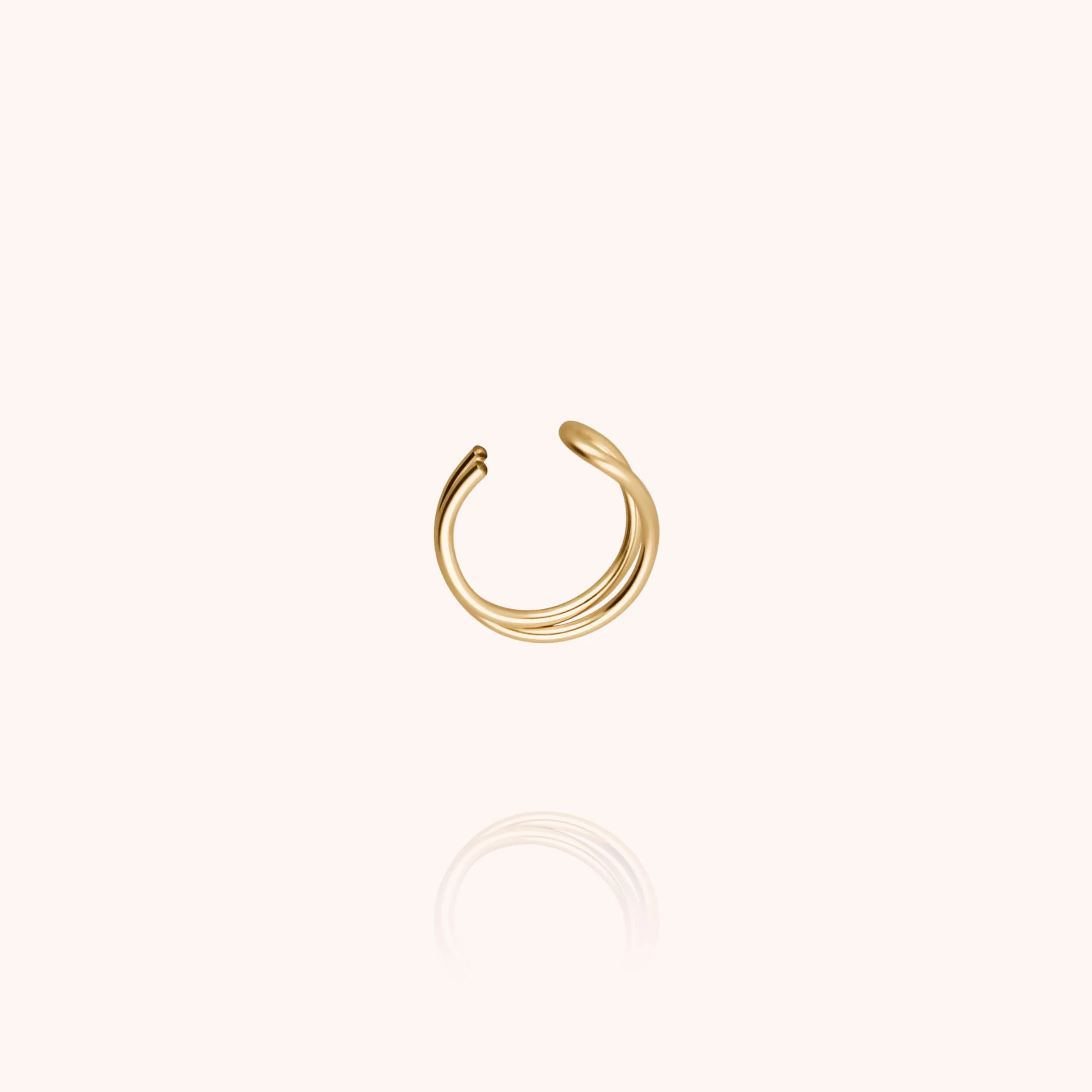 Outline Ear Cuff Letter L - 14K yellow gold-filled