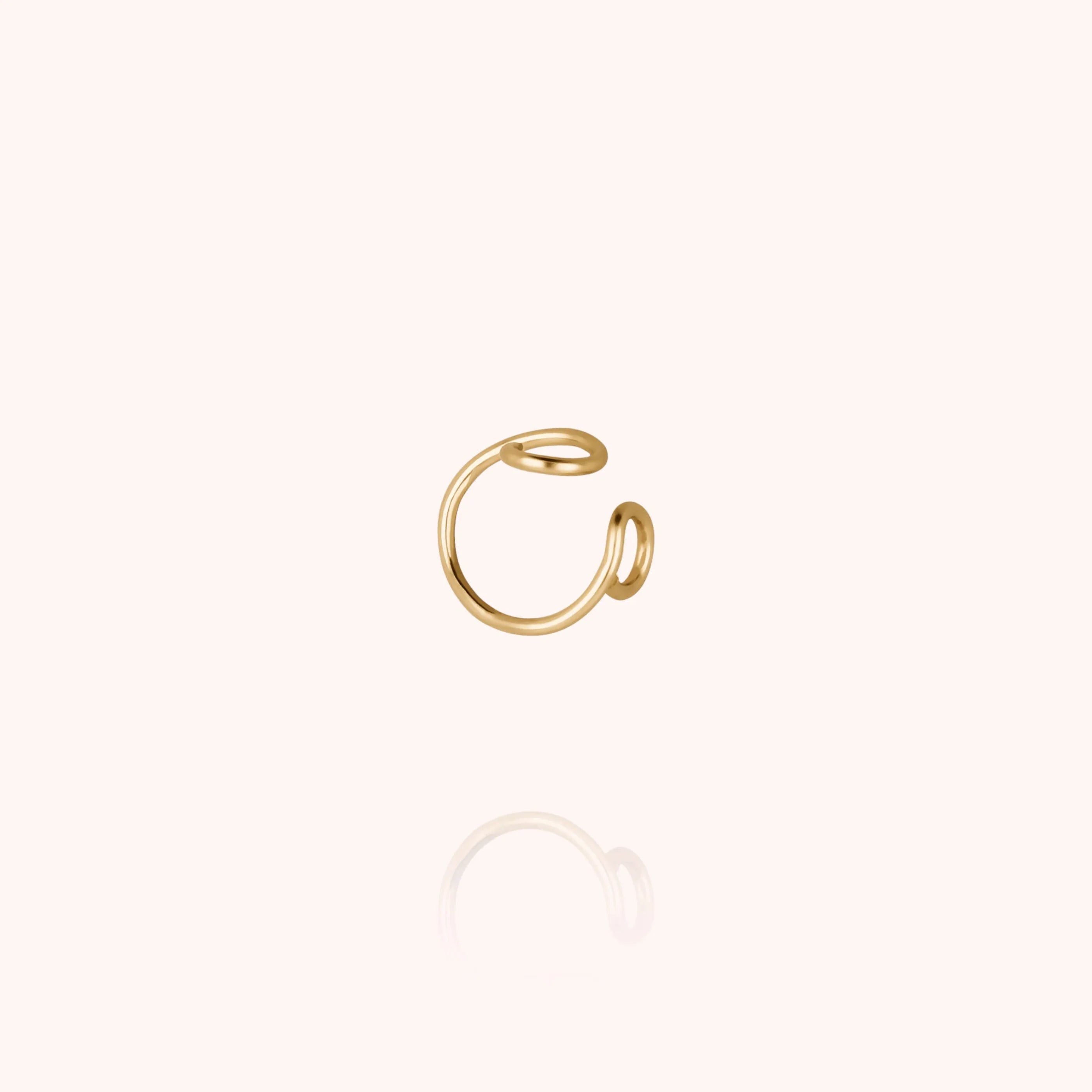 Outline ear cuff letter o 14k gold filled handmade Atelier Paulin Australia