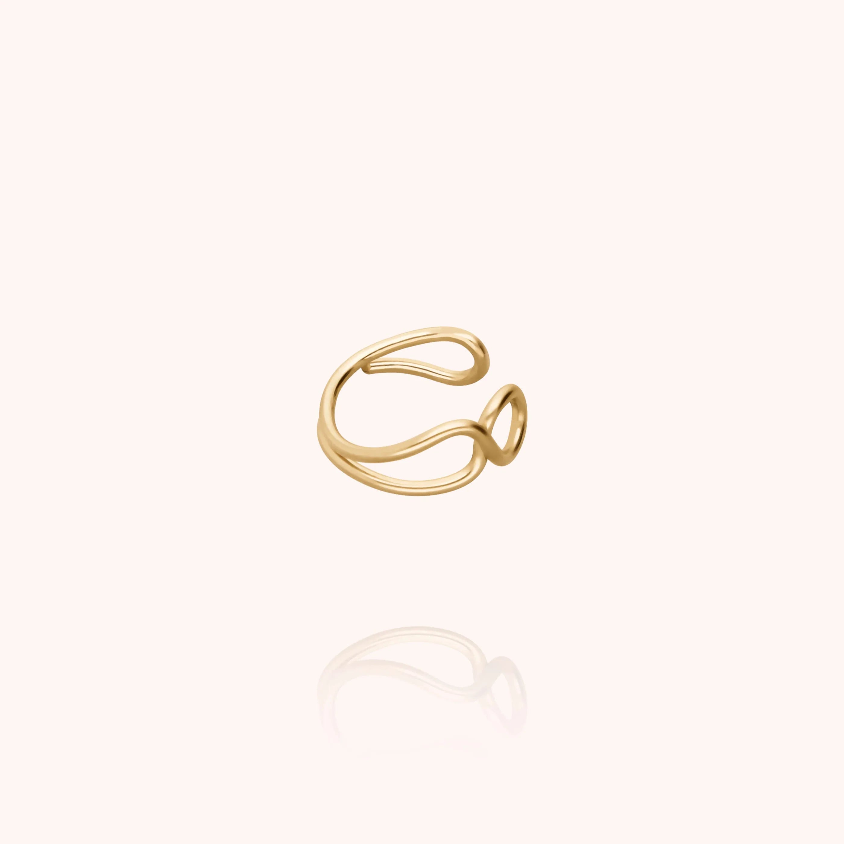 Outline ear cuff letter v 14k gold filled handmade Atelier Paulin Australia