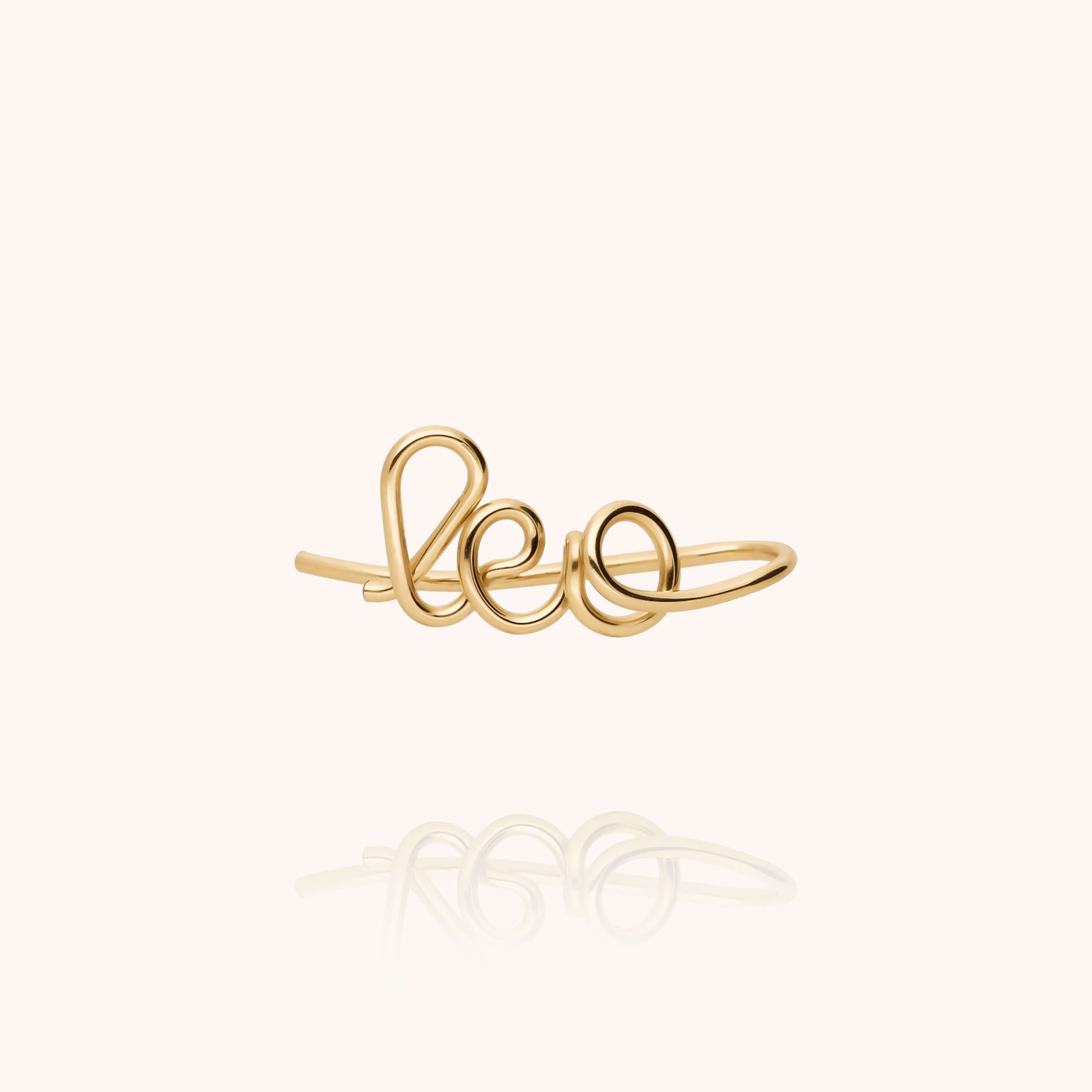 Original cuff single earring personalised with name 14K yellow gold-filled handmade Atelier Paulin Australia