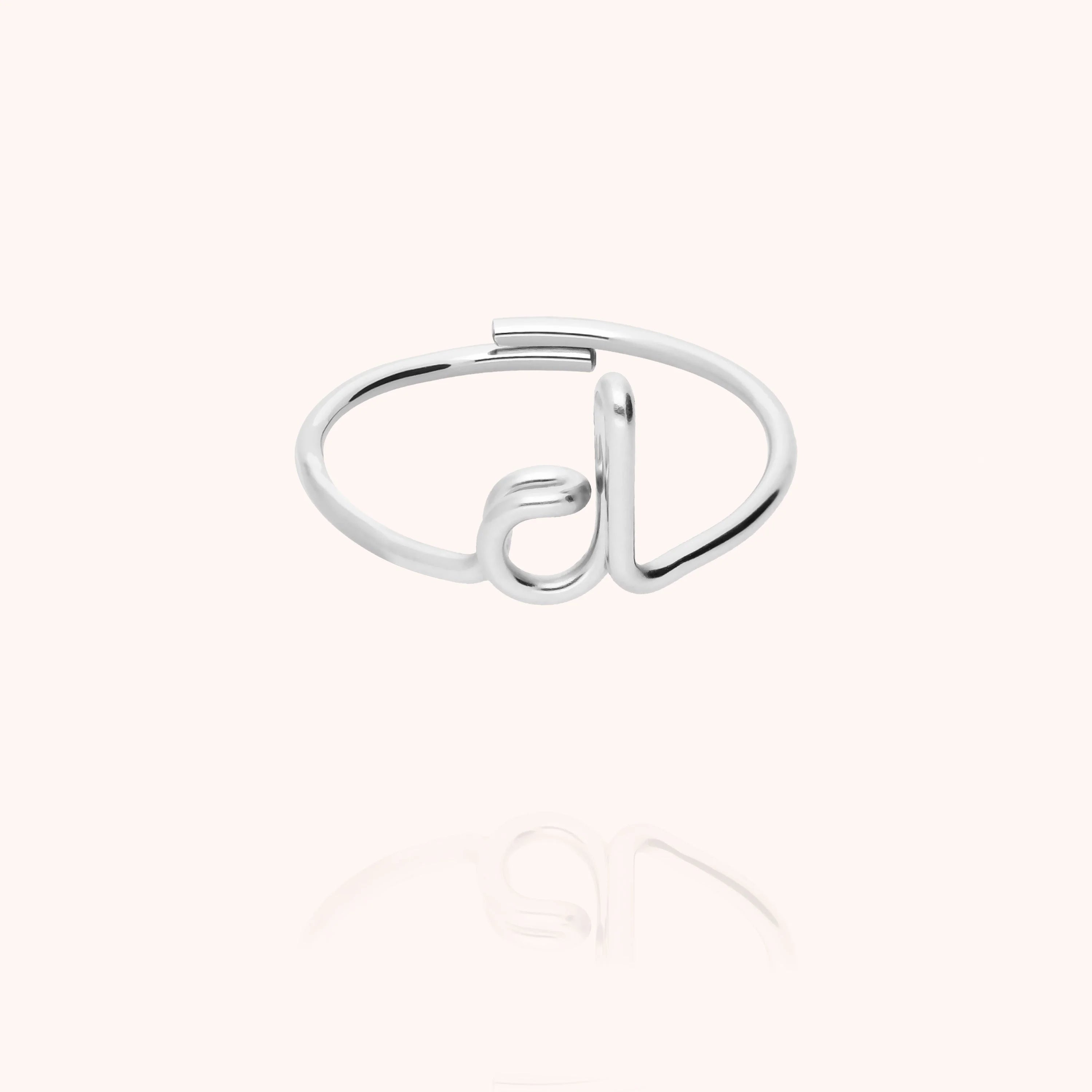 Initials letter d personalisation silver handmade Atelier Paulin Australia --letter_d