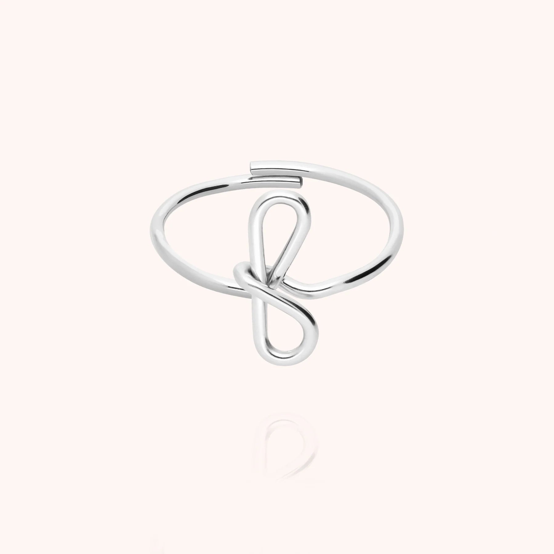 Initials ring with letter g personalisation silver handmade Atelier Paulin Australia --letter_g