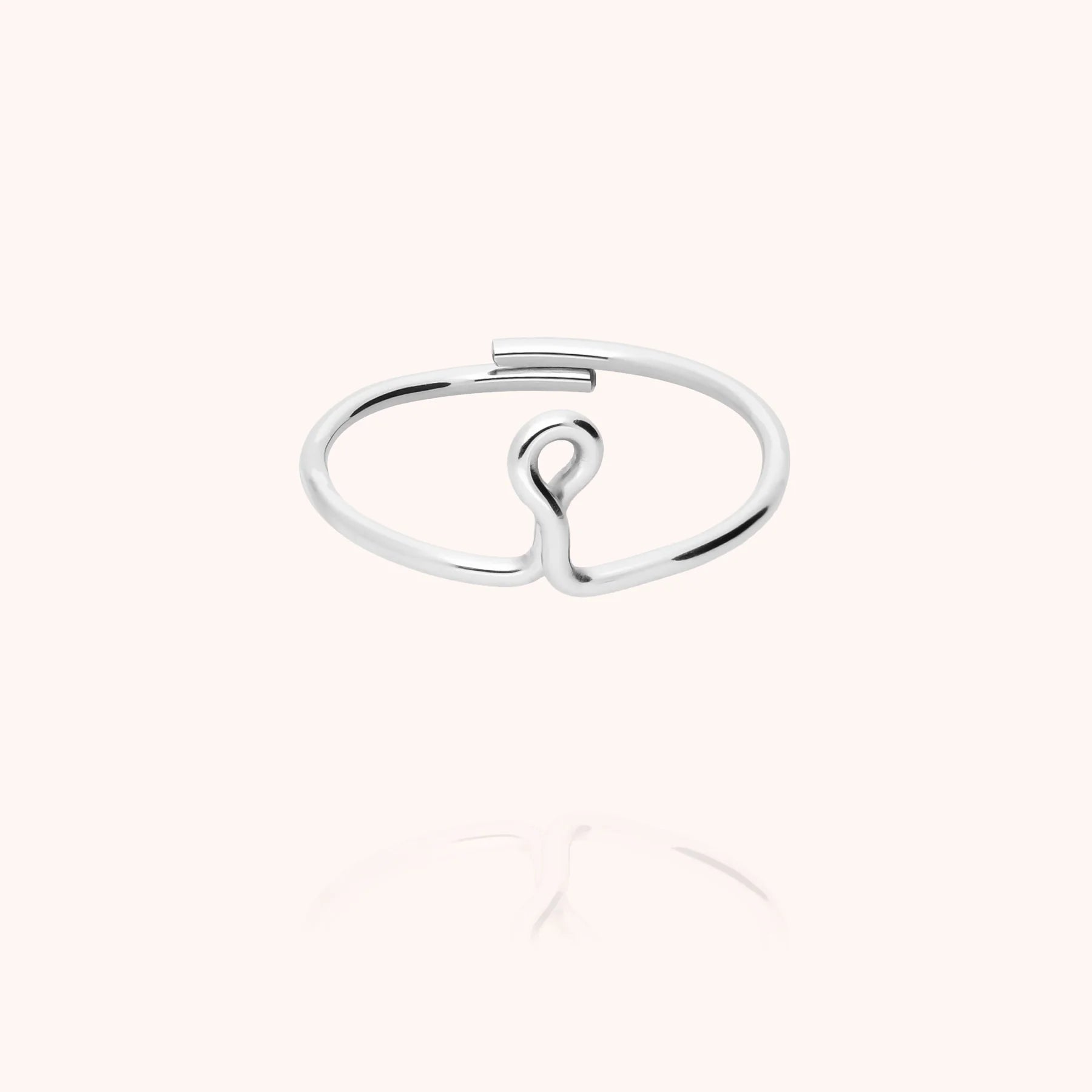 Initials ring with letter i personalisation silver handmade Atelier Paulin Australia --letter_i