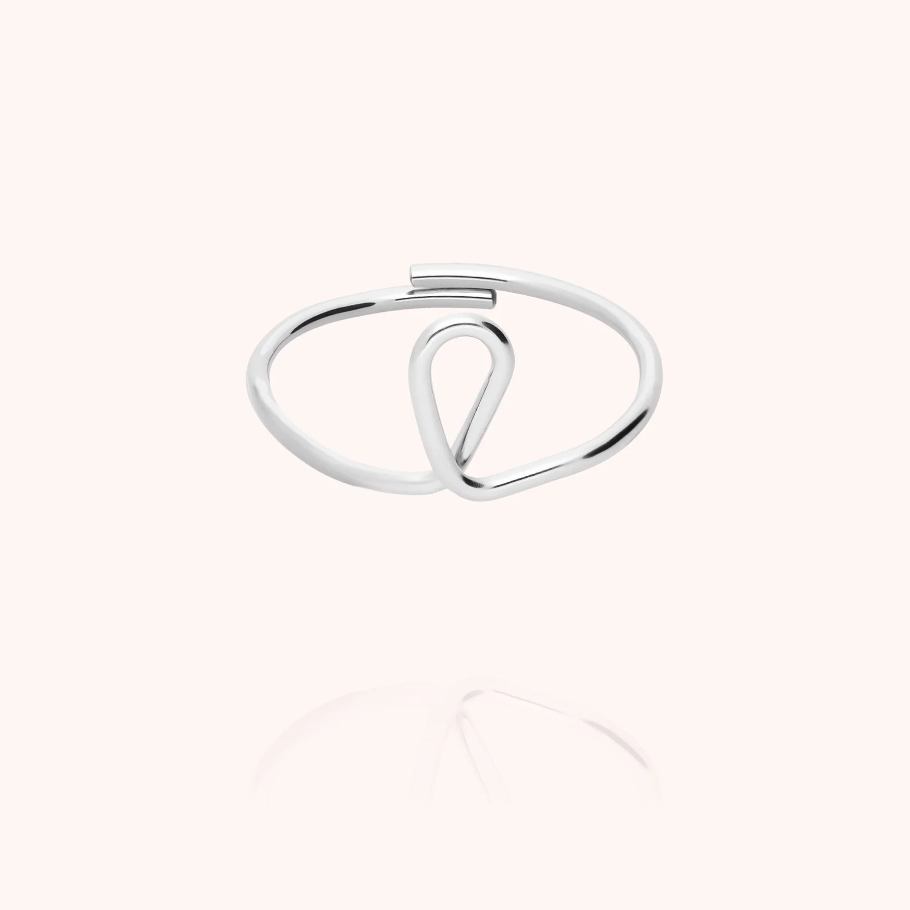 Initials ring with letter l personalisation silver handmade Atelier Paulin Australia --letter_l