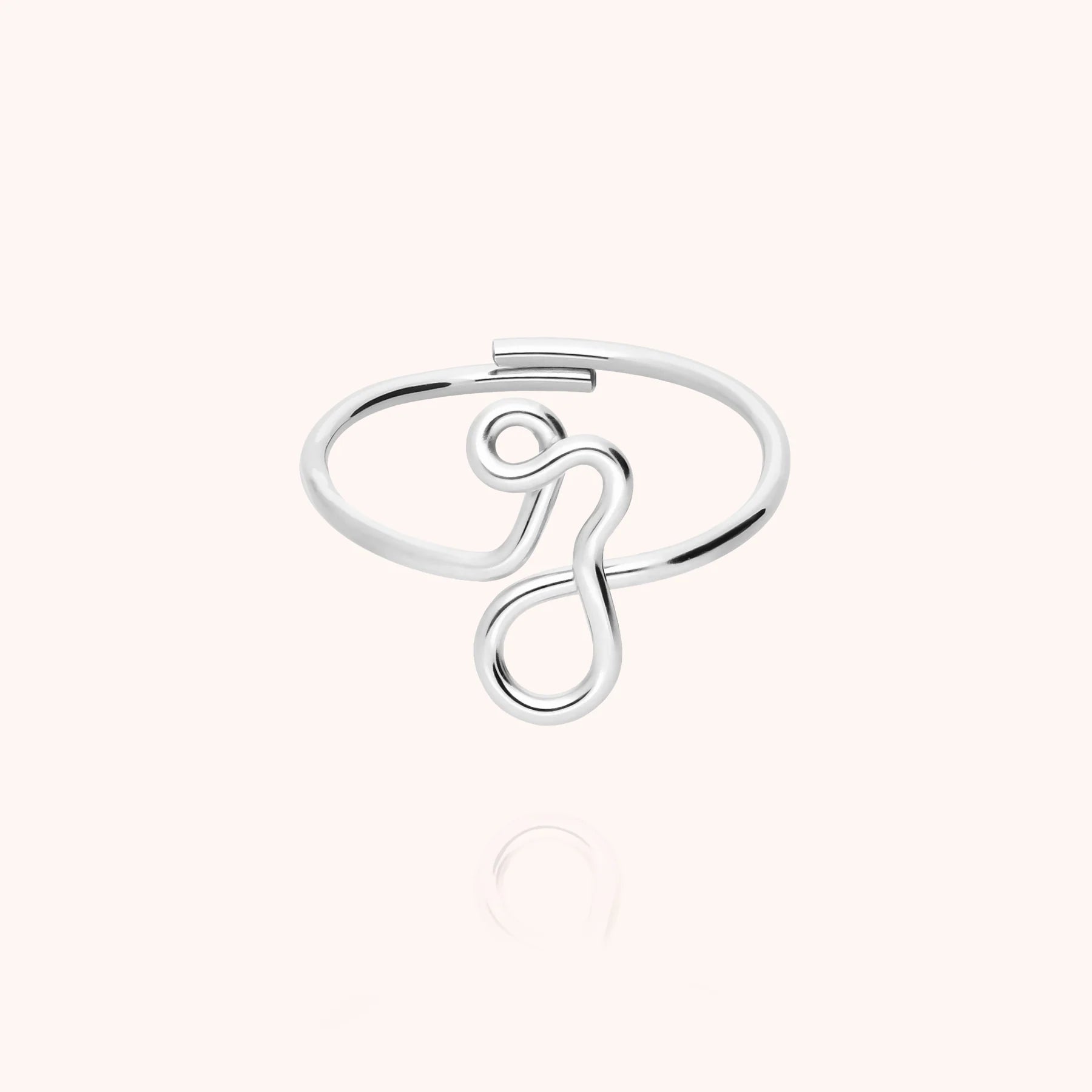Initials ring with letter z personalisation silver handmade Atelier Paulin Australia --letter_z
