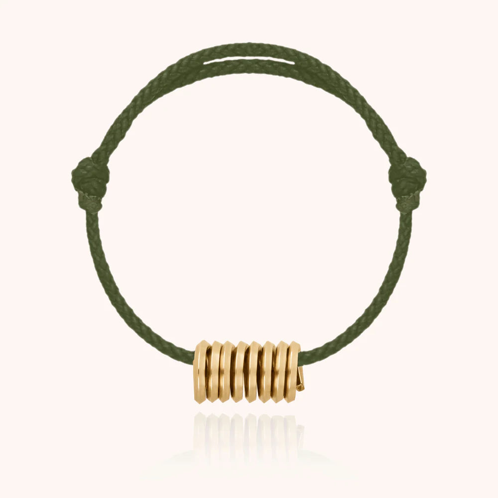 cord bracelet for men spring gold Atelier Paulin Australia --colour_deep olive