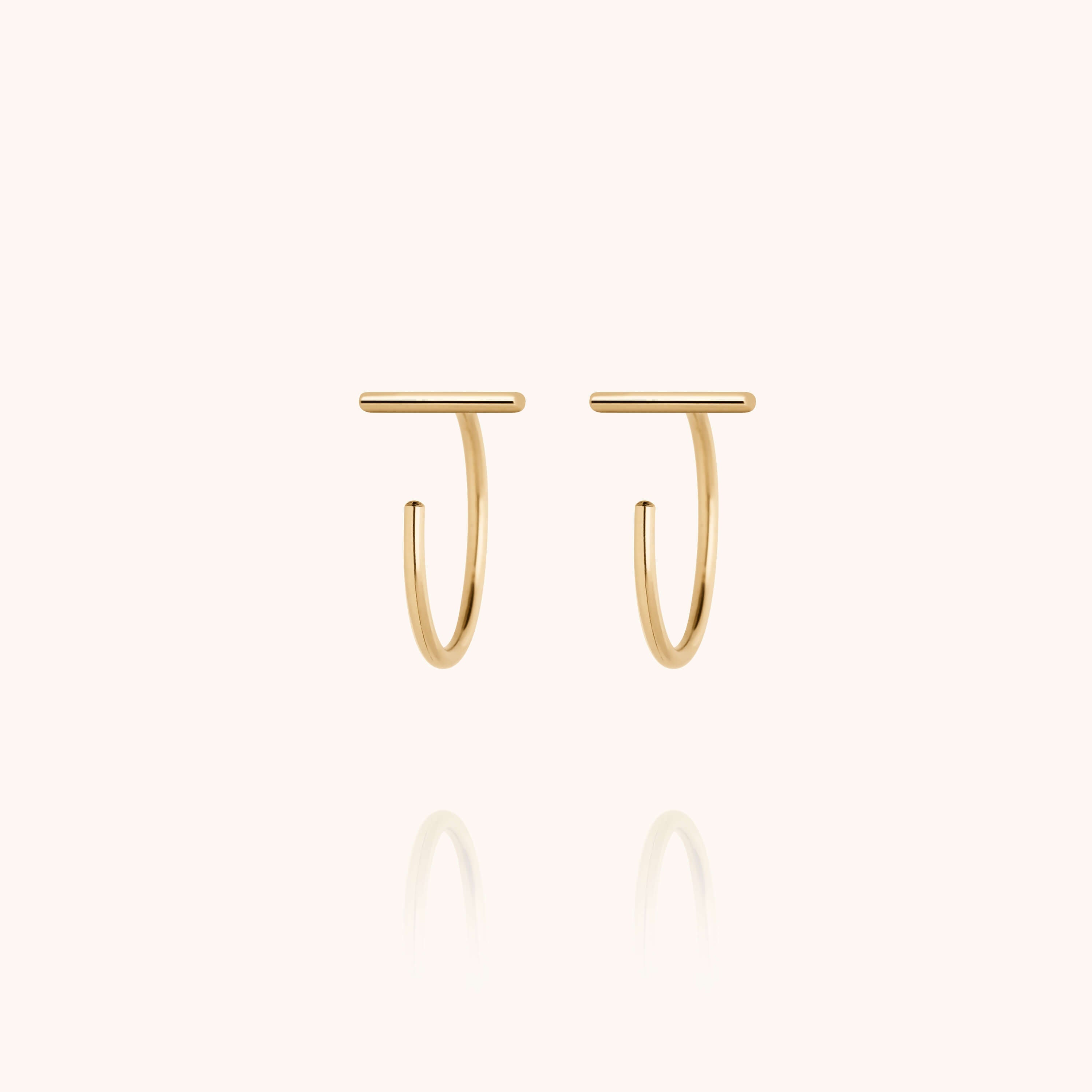 Mini hoop earrings Eos 14k yellow gold-filled handcrafted Atelier Paulin Australia