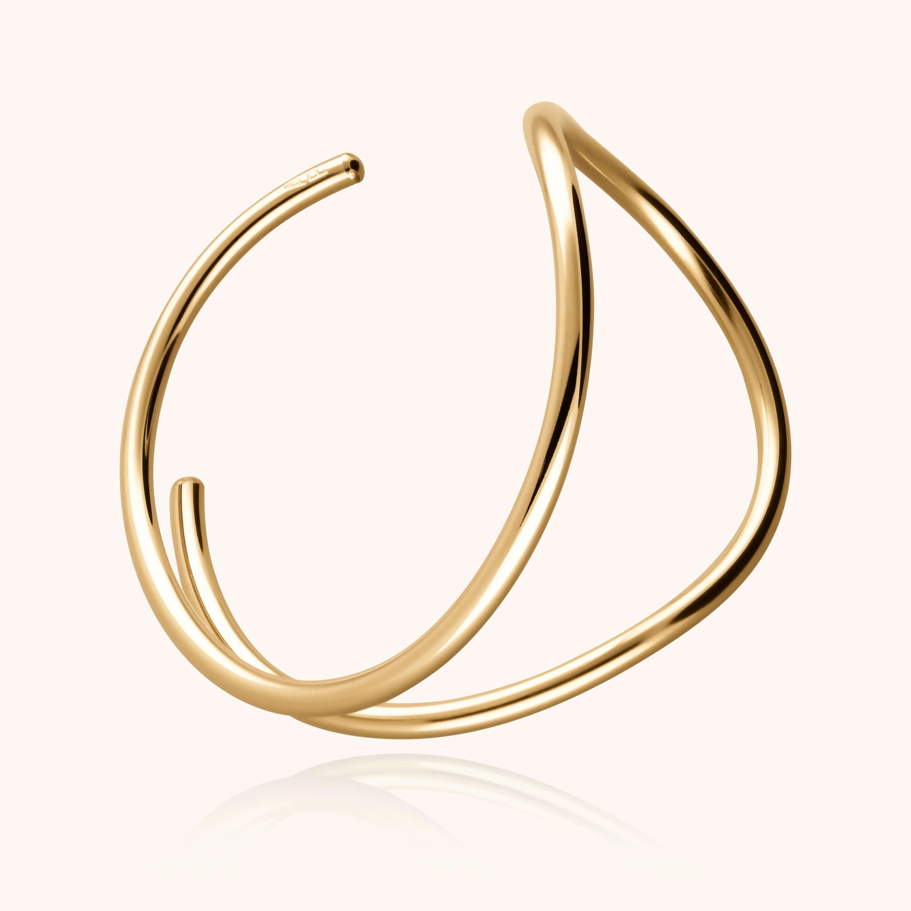 Outline cuff bracelet letter e 14k yellow gold-filled handmade Atelier Paulin Australia