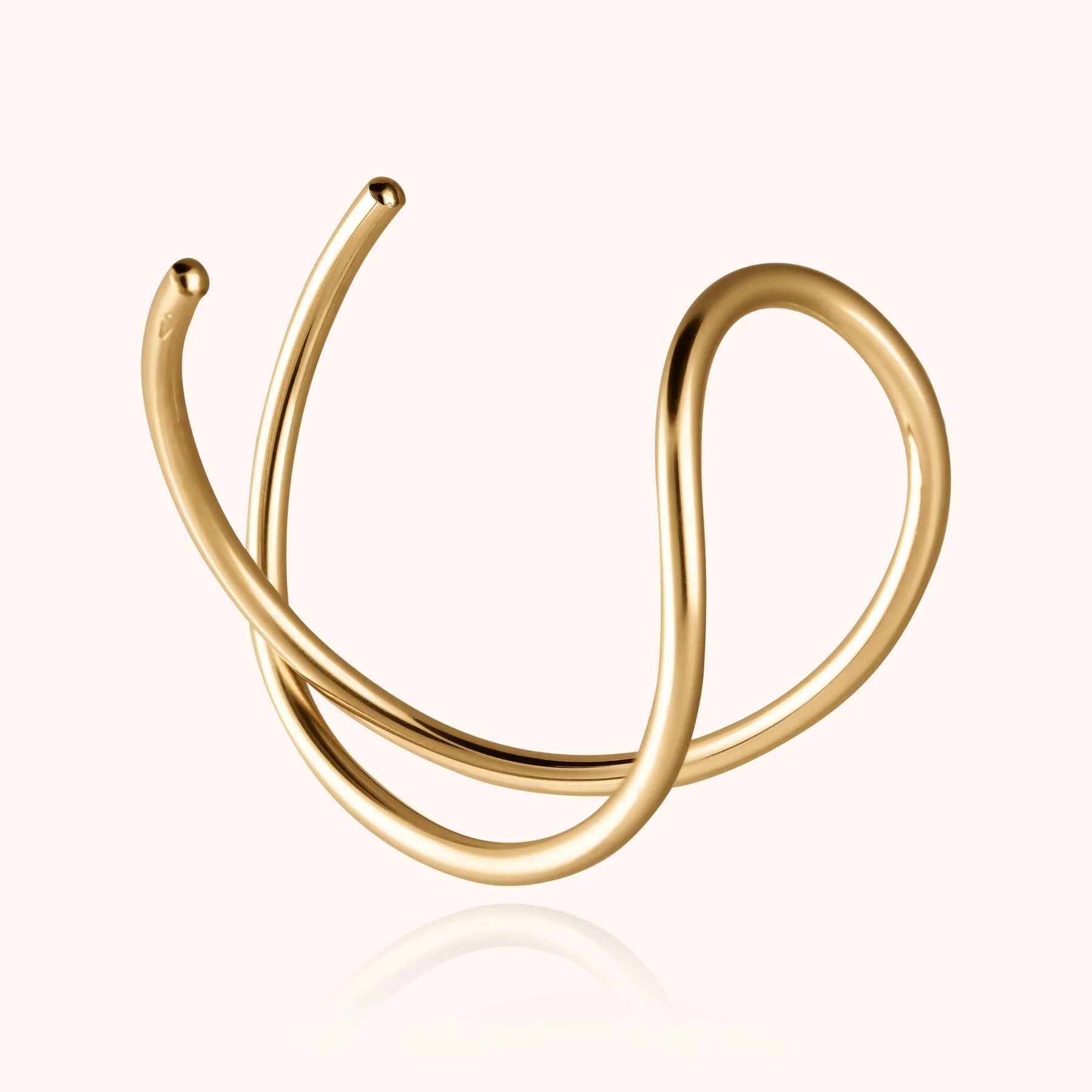 Outline cuff bracelet letter l 14k yellow gold-filled handmade Atelier Paulin Australia