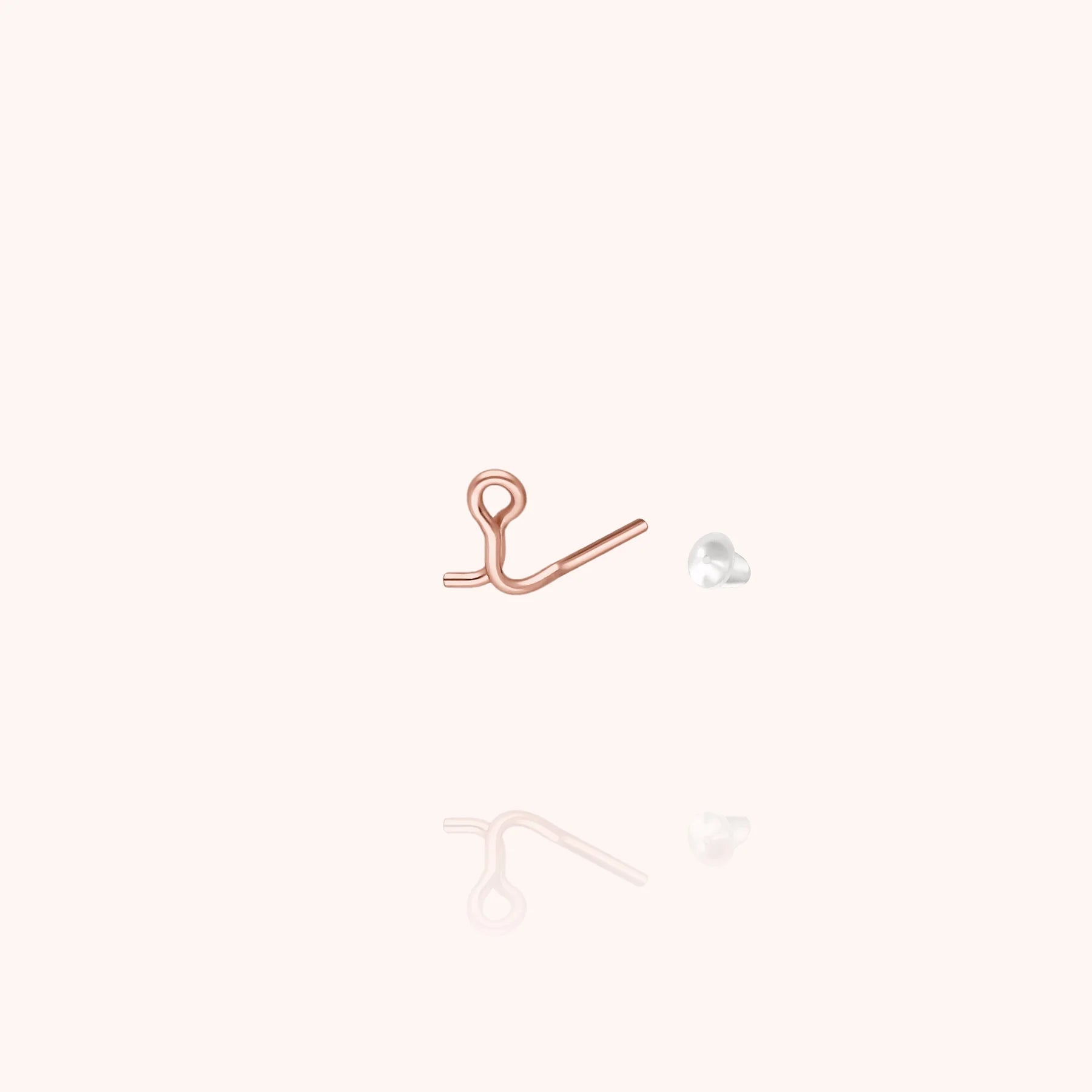 personalised jewellery initial stud earring letter i 14k rose gold-filled handcrafted Atelier Paulin Australia