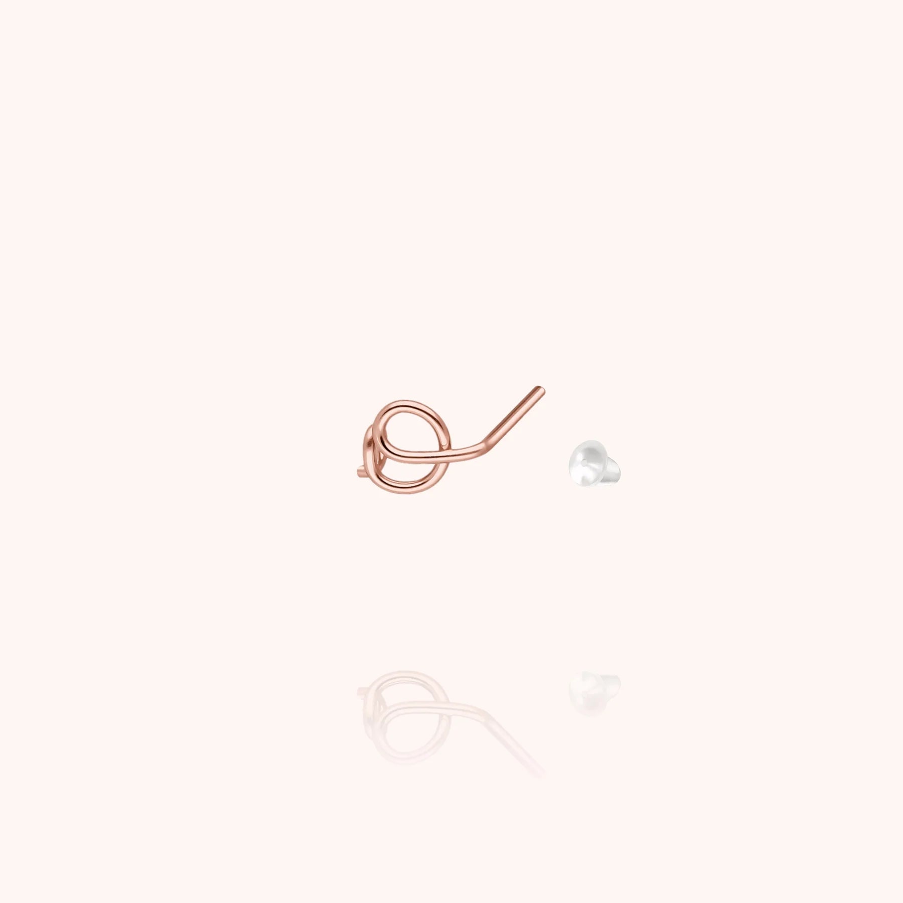 personalised jewellery initial stud earring letter o 14k rose gold-filled handcrafted Atelier Paulin Australia