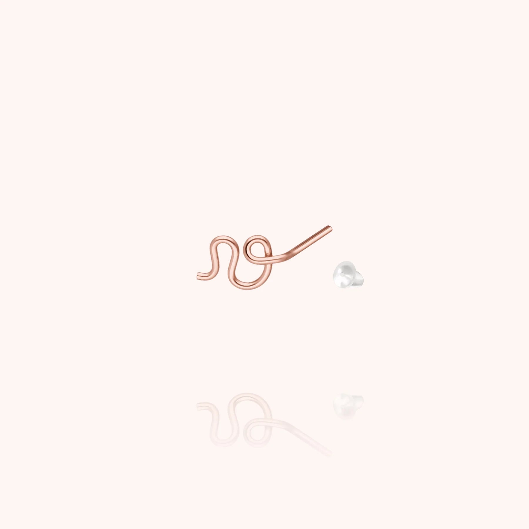 personalised jewellery initial stud earring letter v 14k rose gold-filled handcrafted Atelier Paulin Australia