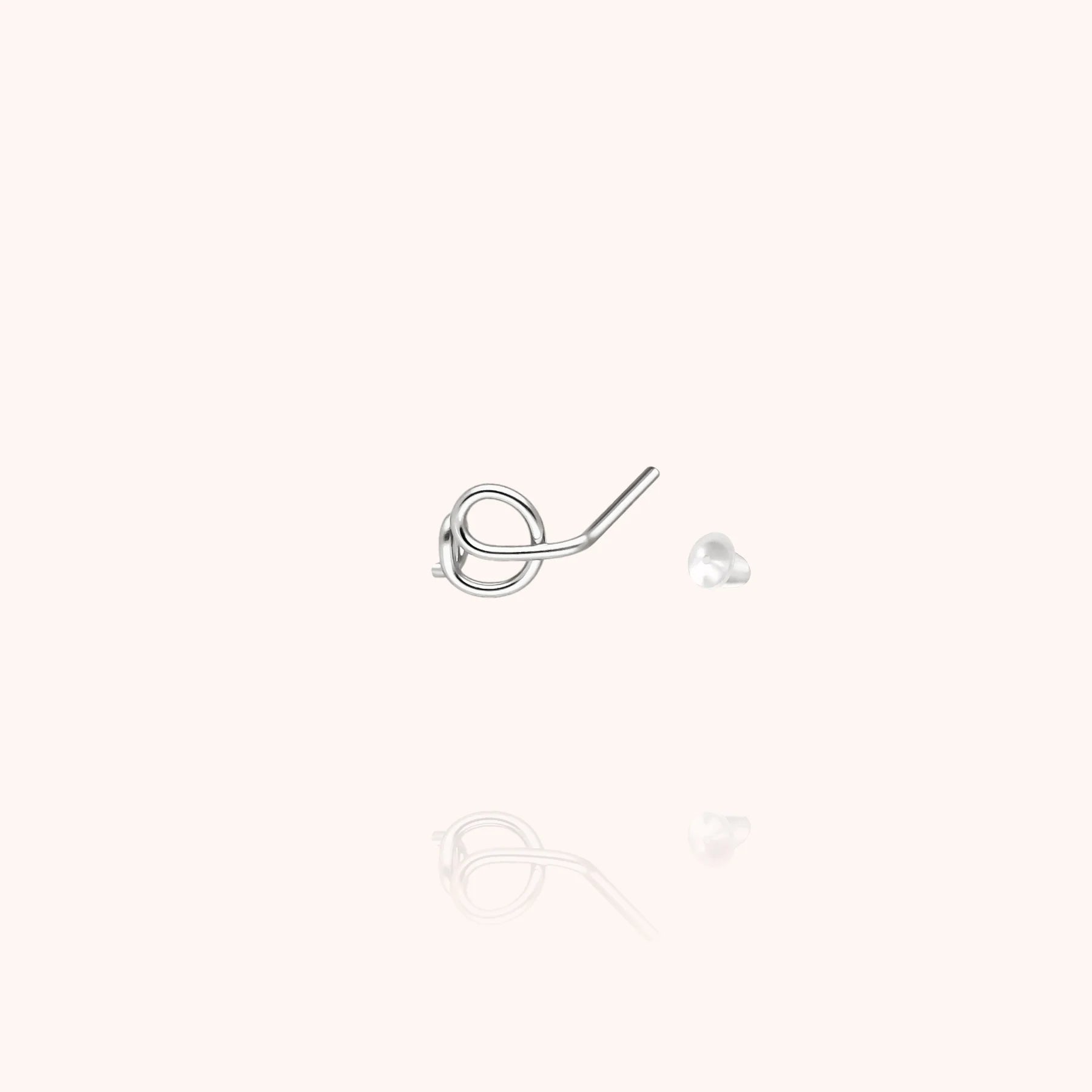 personalised initial stud earring letter o silver jewellery handcrafted Atelier Paulin Australia
