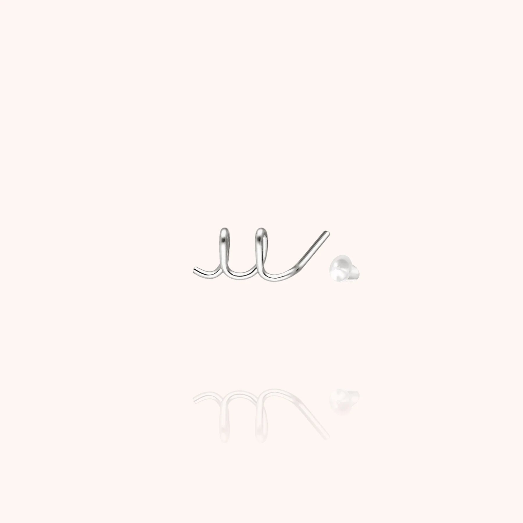 personalised initial stud earring letter u silver jewellery handcrafted Atelier Paulin Australia