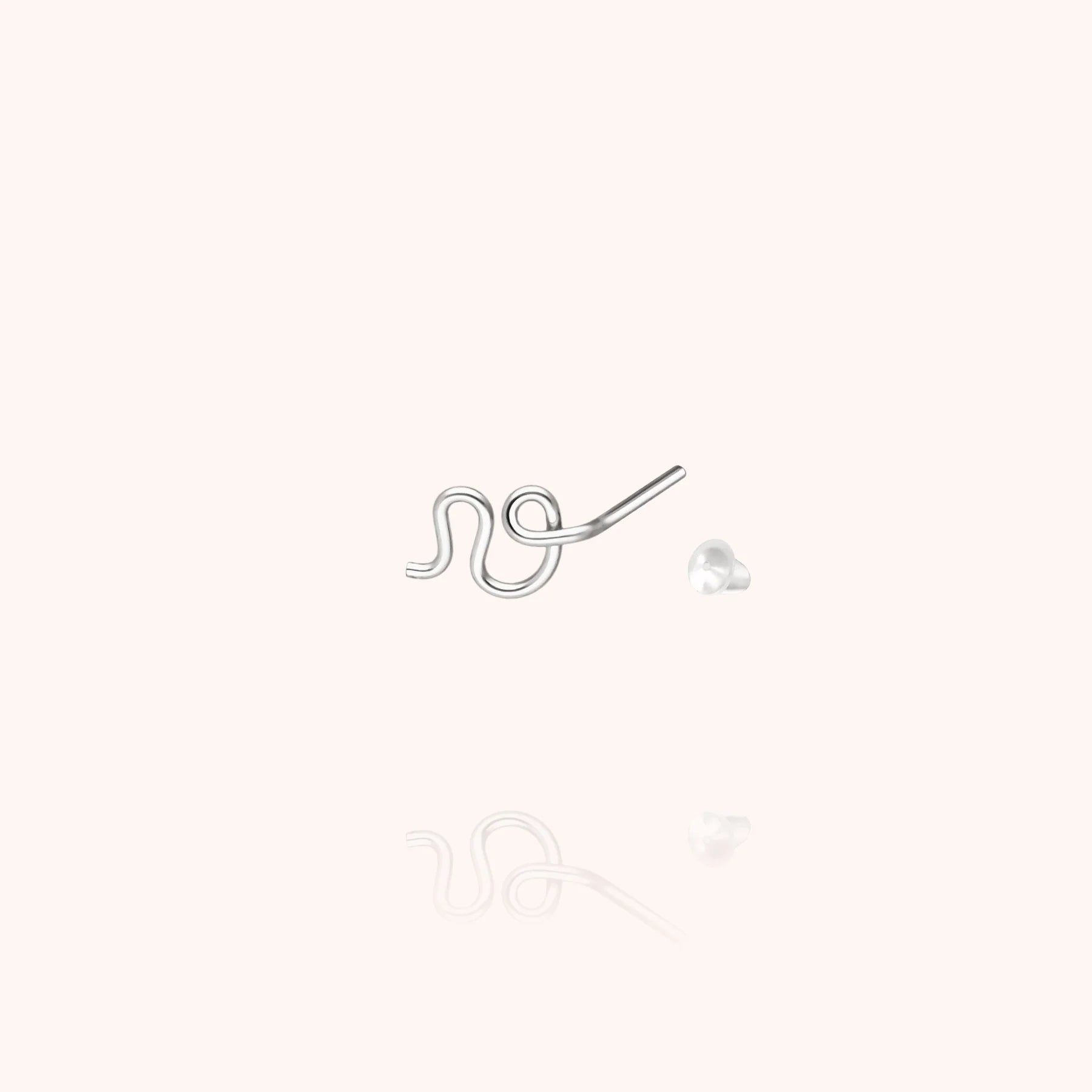personalised initial stud earring letter v silver jewellery handcrafted Atelier Paulin Australia