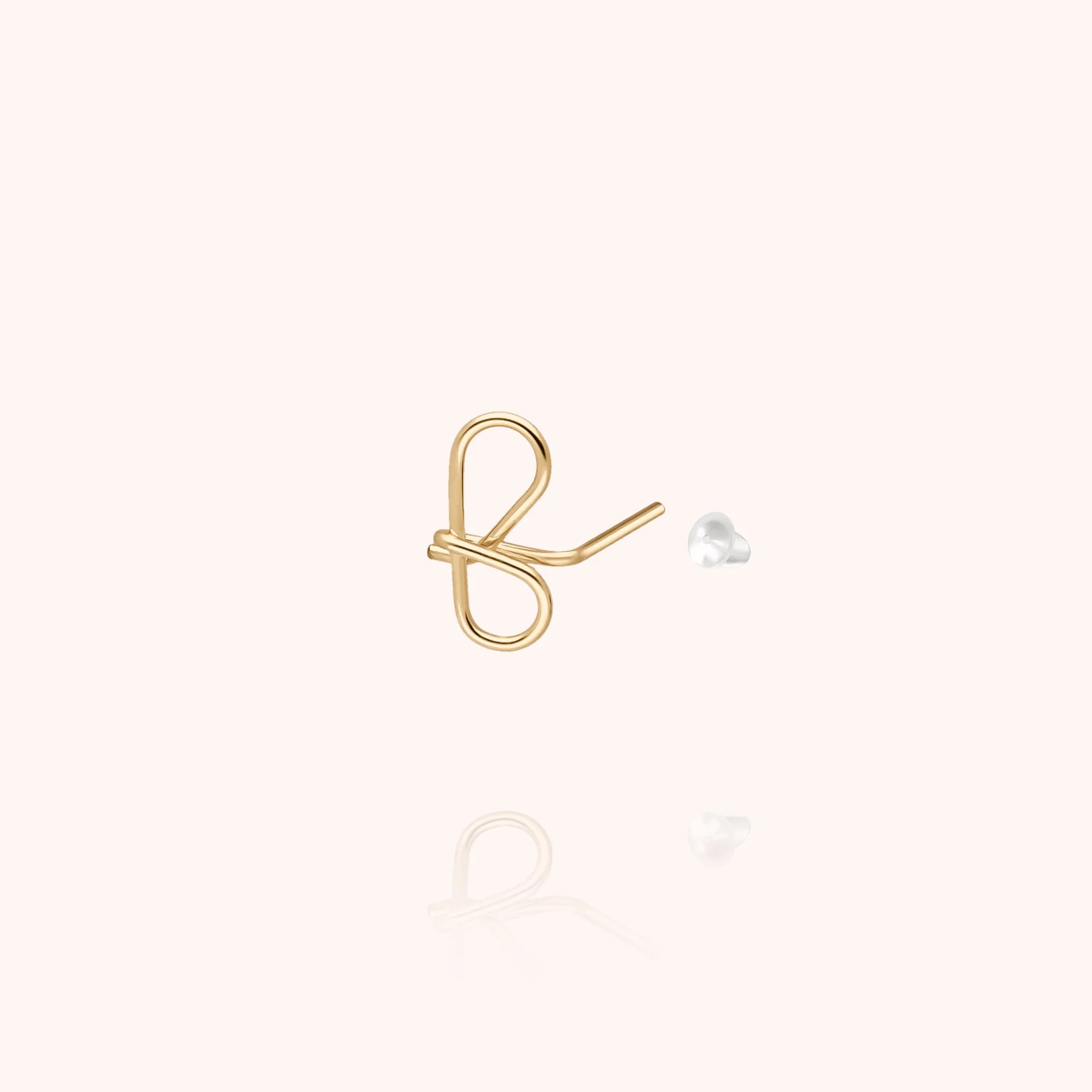 personalised jewellery initial stud earring letter f 14k yellow gold-filled handcrafted Atelier Paulin Australia