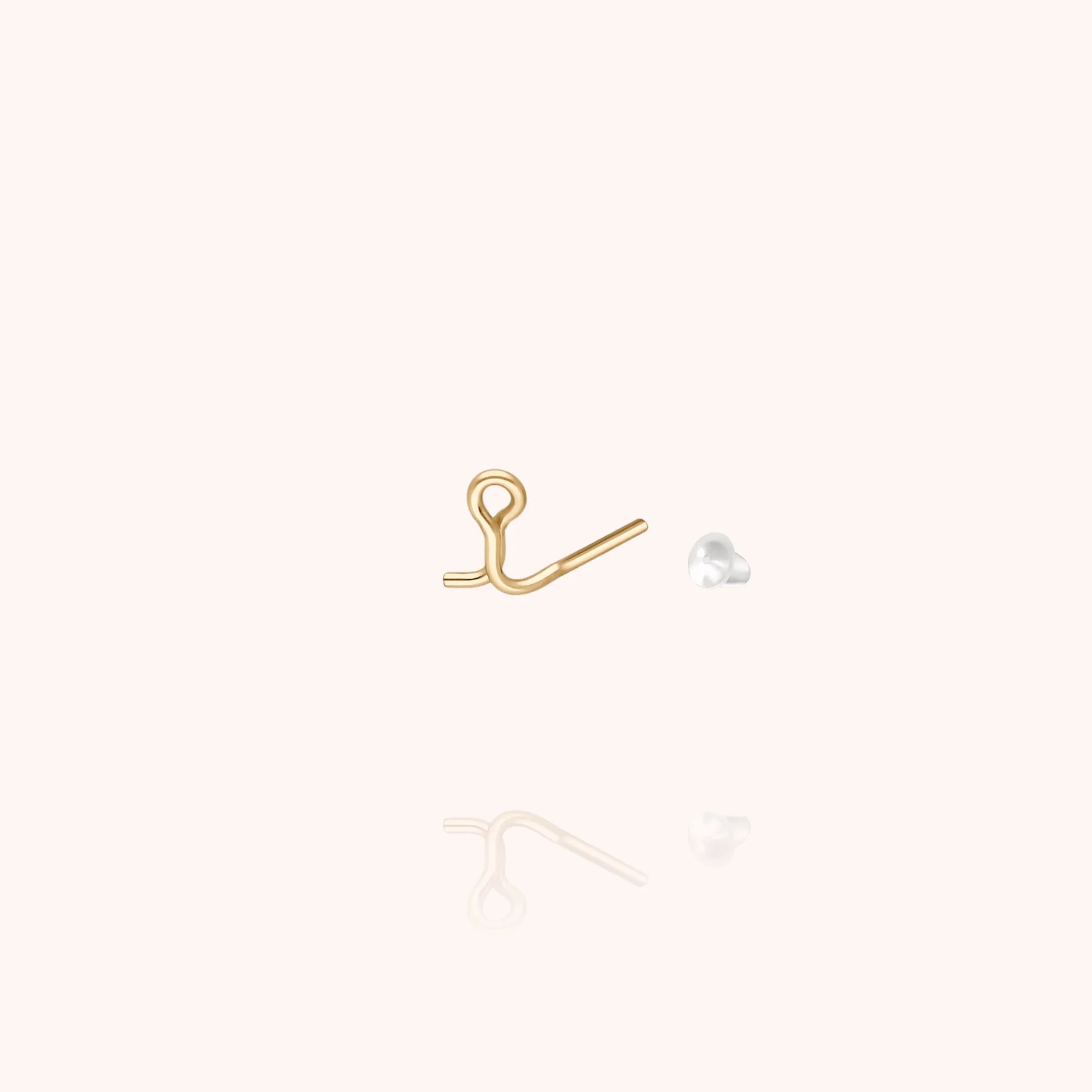 personalised jewellery initial stud earring letter i 14k yellow gold-filled handcrafted Atelier Paulin Australia